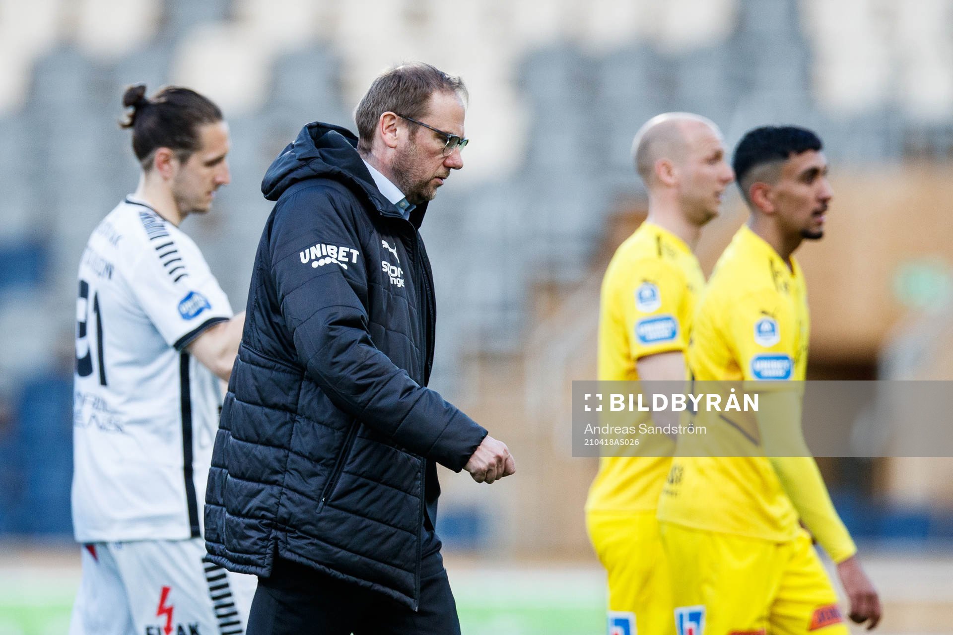 Halmstads tränare Magnus Haglund deppar