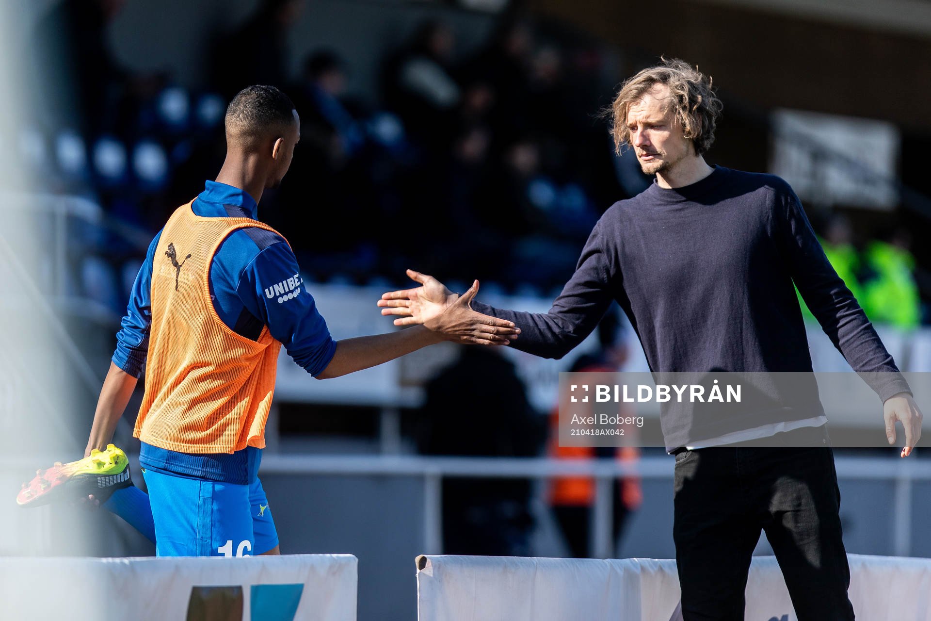 Värnamos Isse Ismail och tränare Robin Asterhed