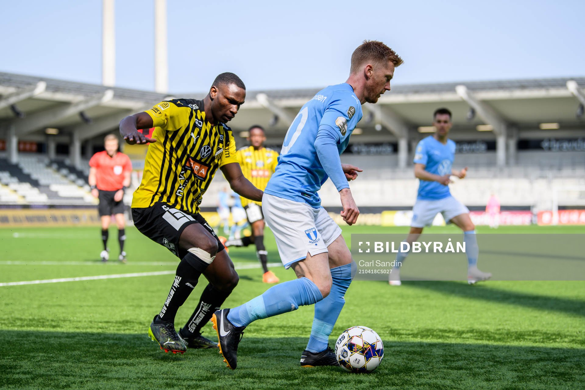 Häckens Godswill Ekpolo och Malmö FFs Anders Christiansen