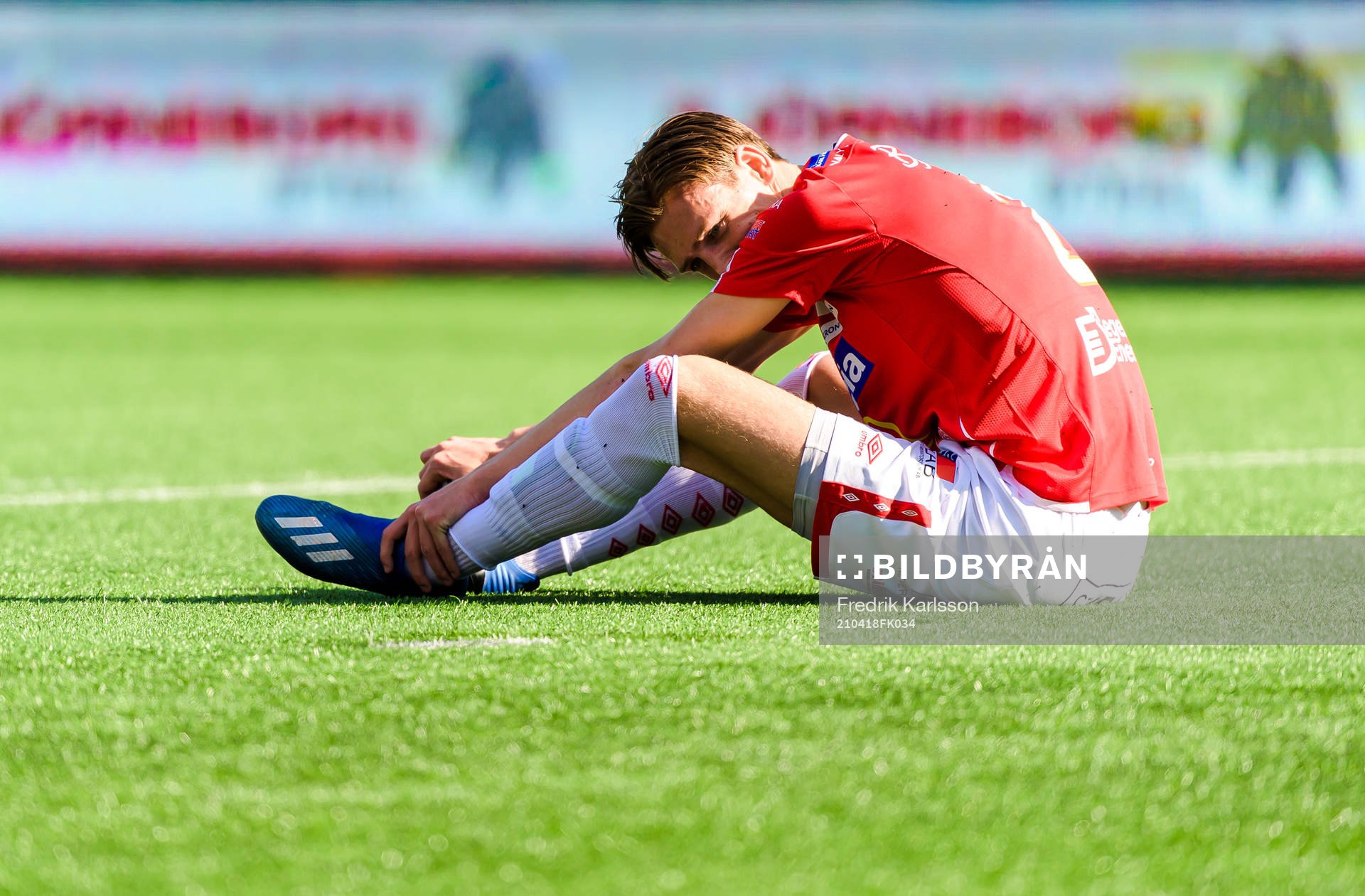 Degerfors Gustav Granath har ont