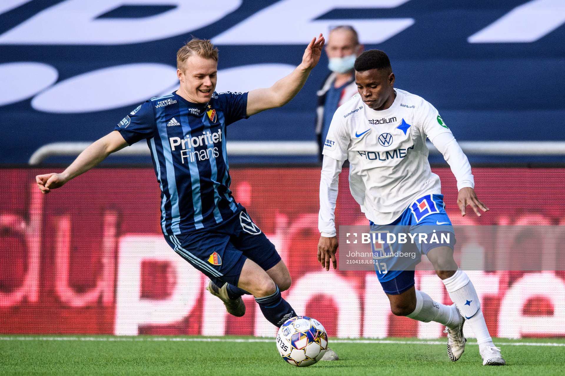 Djurgårdens Elliot Käck och IFK Norrköpings Ishaq