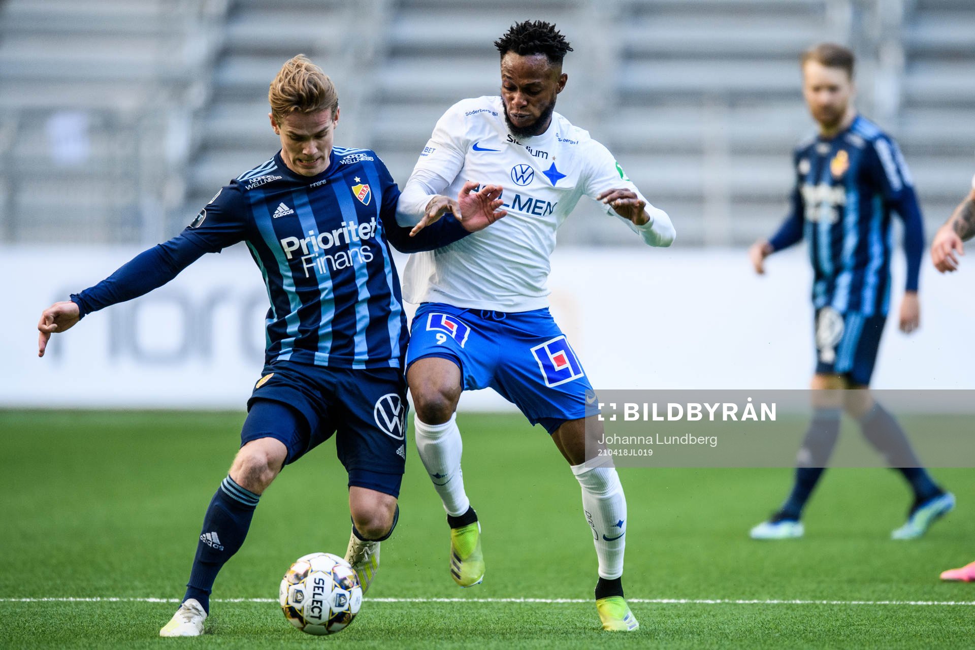 Djurgårdens Hampus Finndell och IFK Norrköpings Samuel