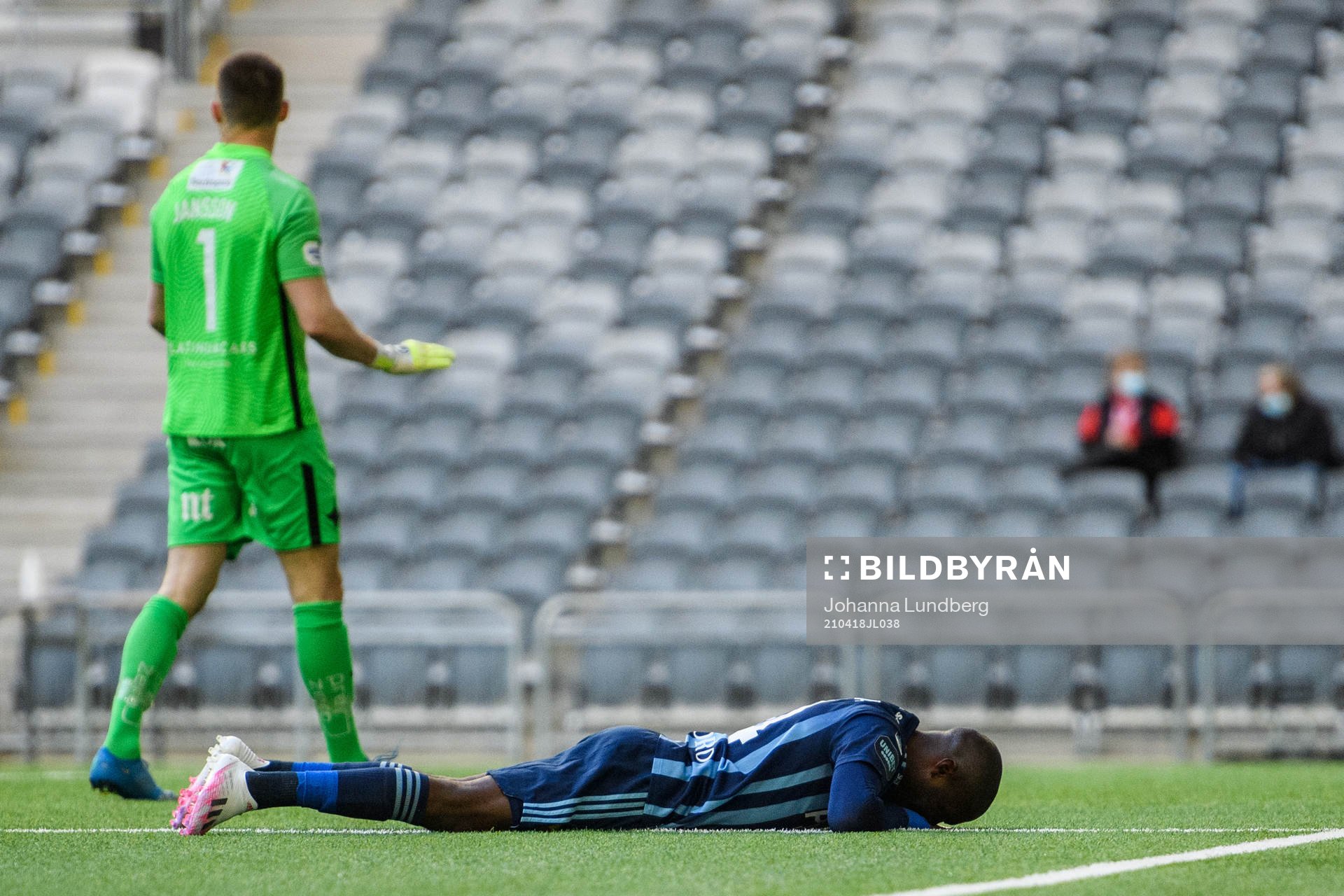 Djurgårdens Edward Chilufya deppar