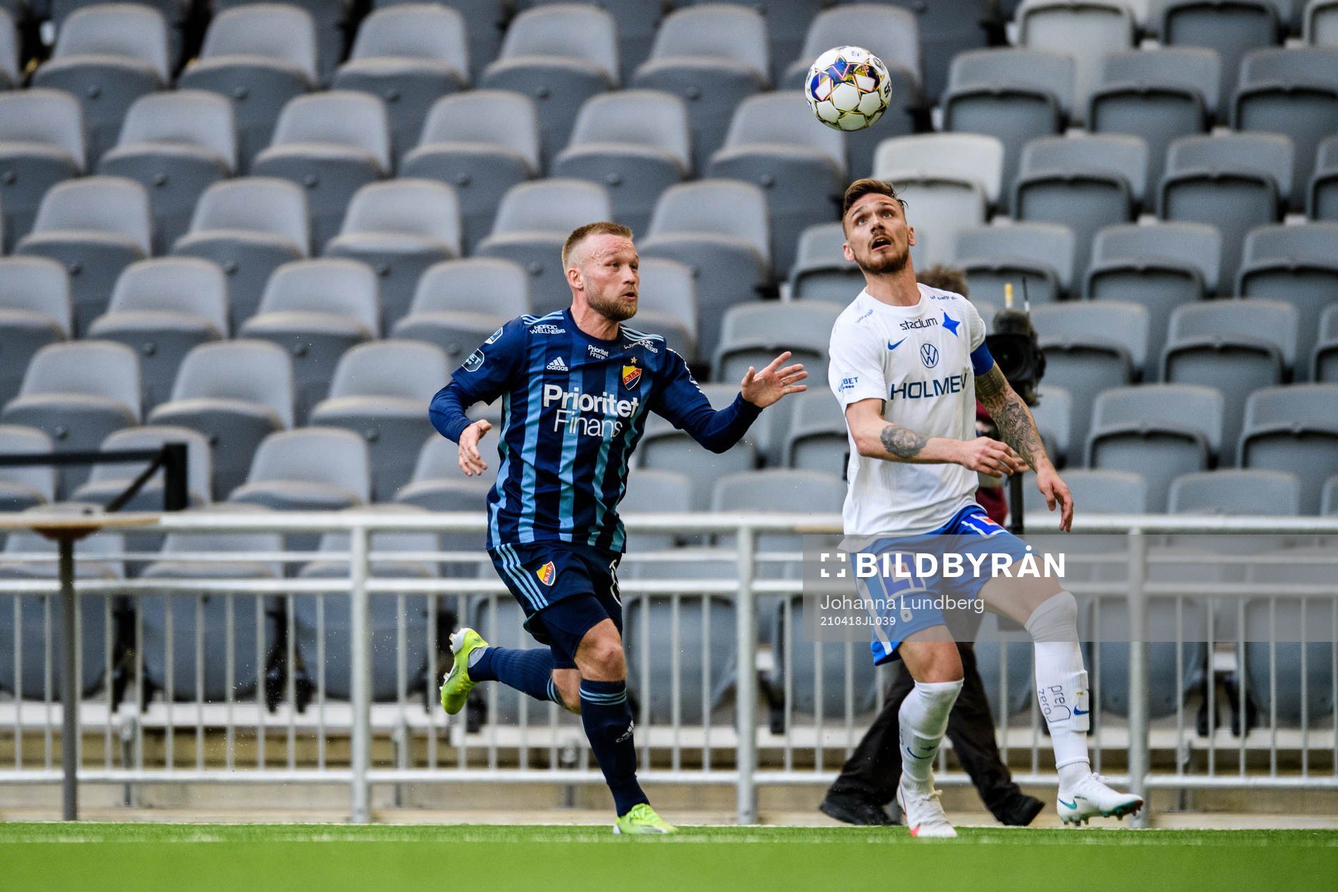 Djurgårdens Nicklas Bärkroth och IFK Norrköpings Linus
