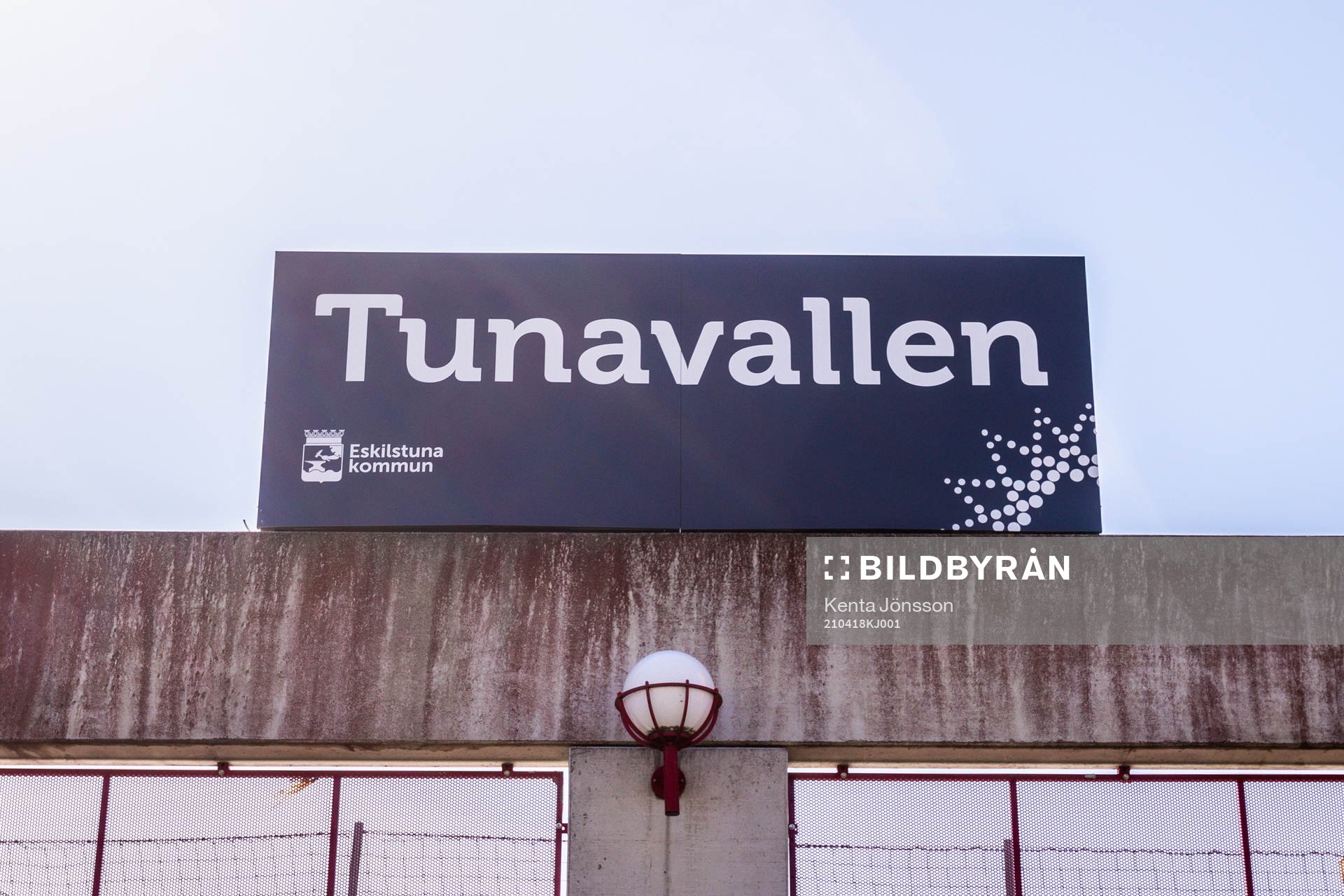 En skylt på Tunavallen