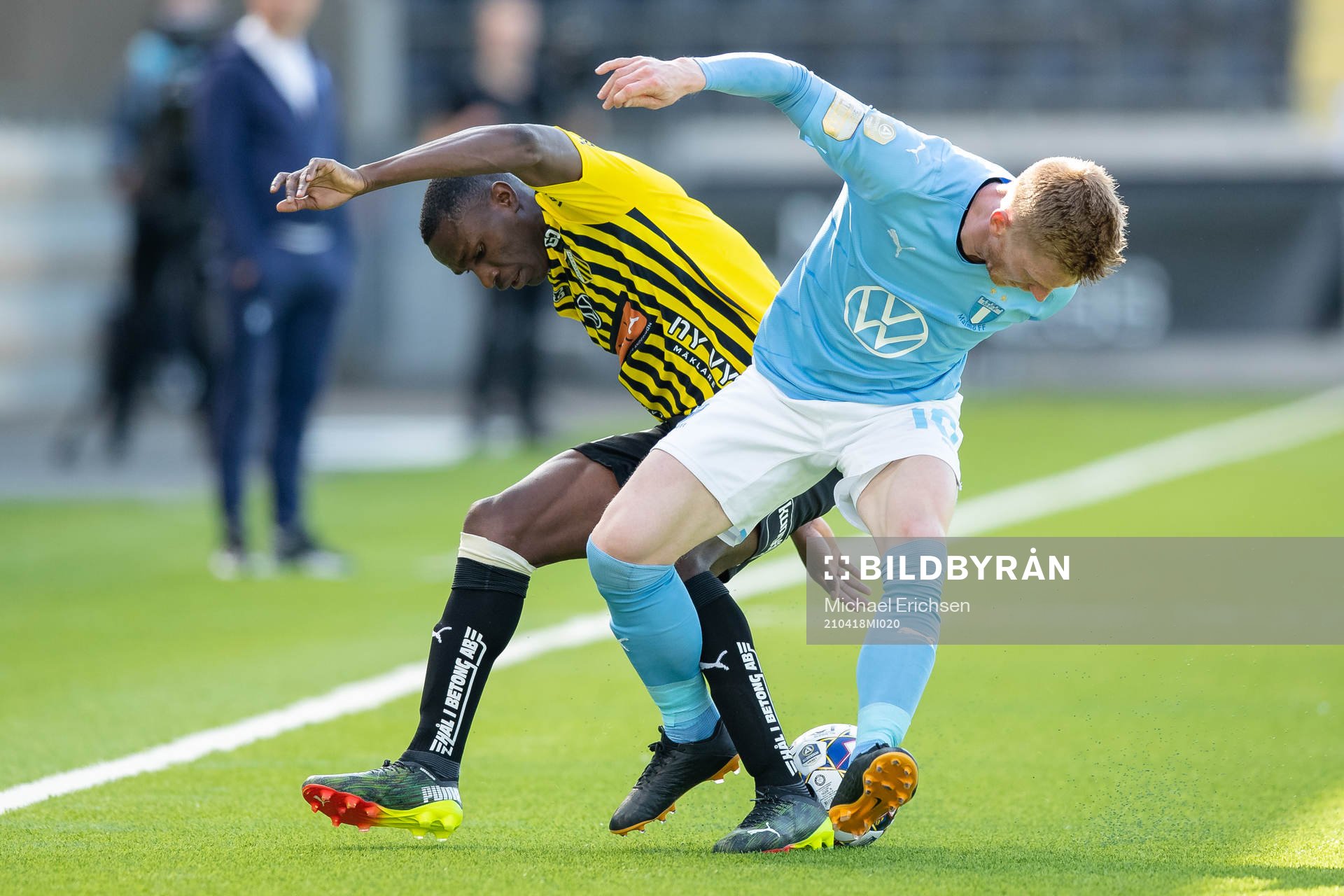Häckens Godswill Ekpolo  och Malmö FFs Anders Christiansen