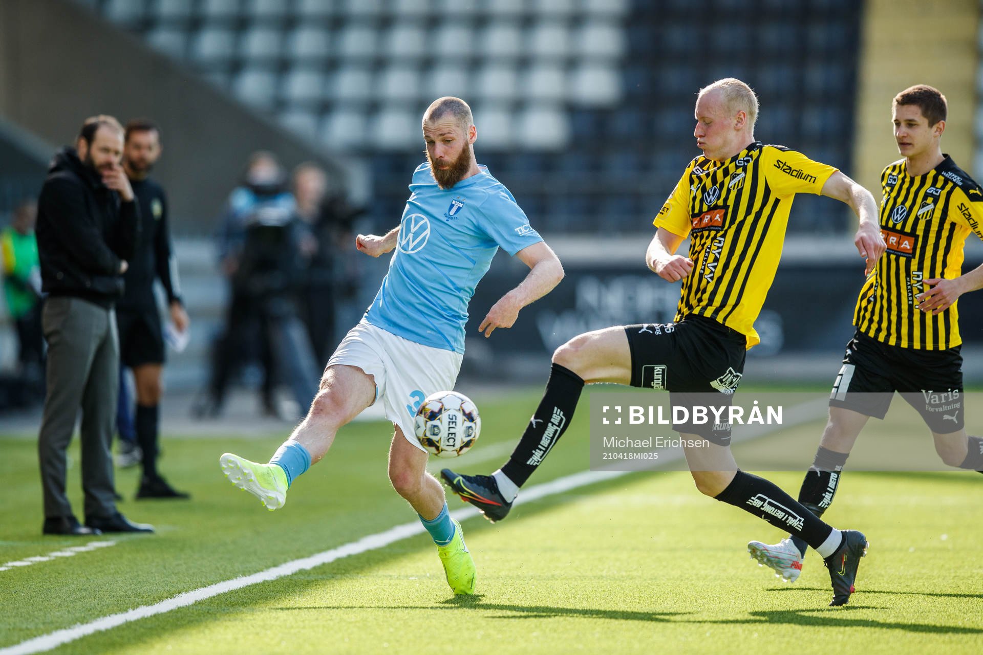 Malmö FFs Jo Inge Berget och Häckens Valgeir Fridriksson