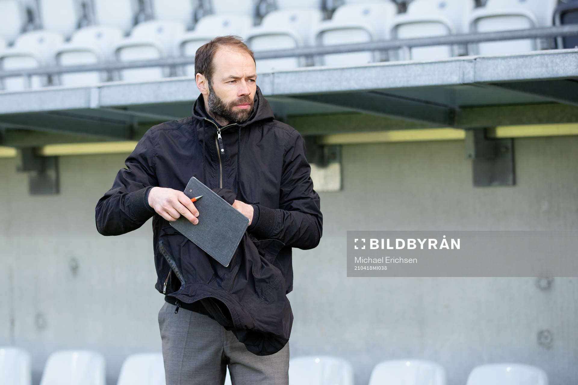 Häckens tränare Andreas Alm efter fotbollsmatchen i Allsvenskan mellan Häcken och Malmö FF den 18 april 2021 i Göteborg. 
