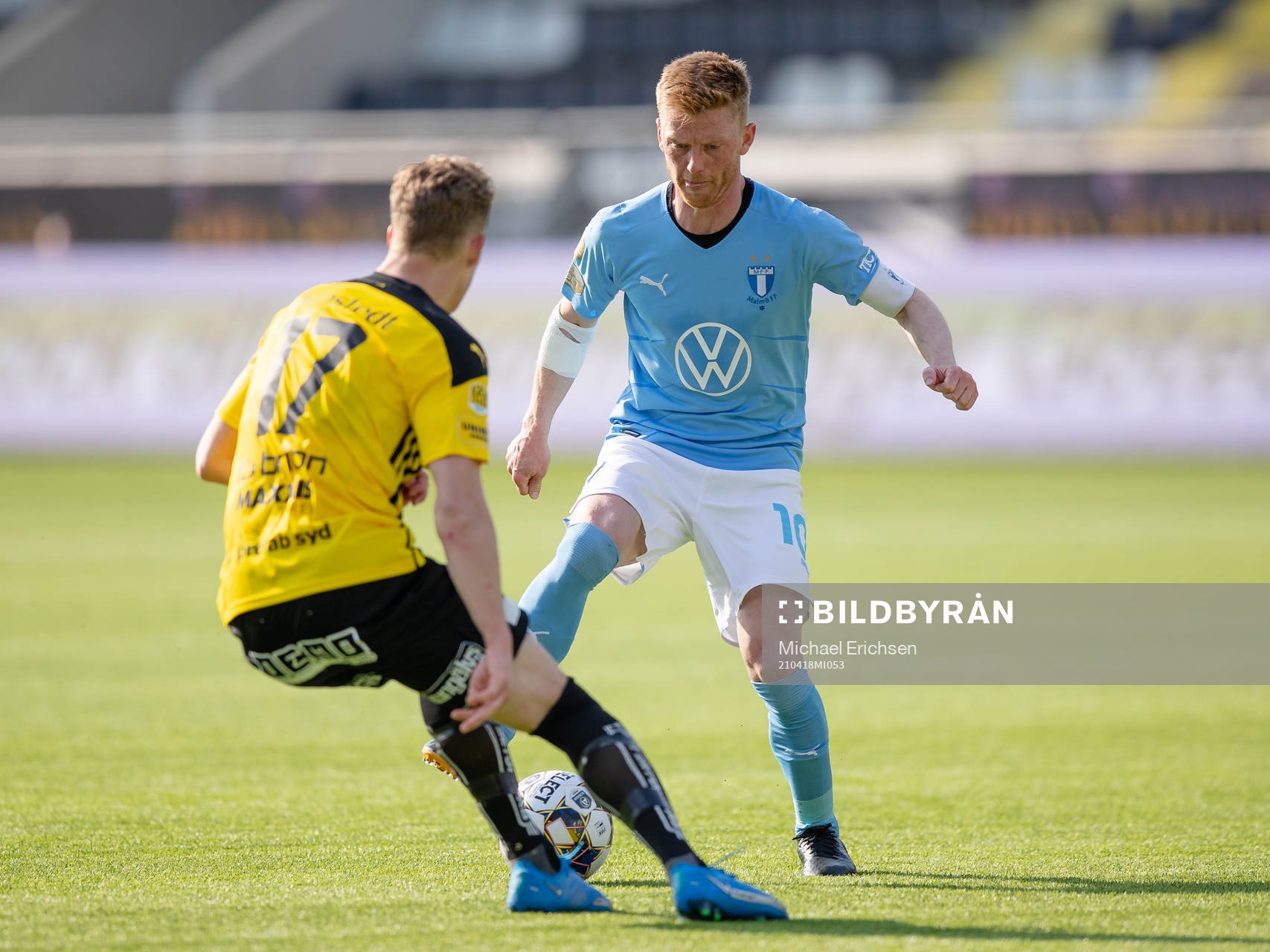Häckens Gustav Berggren och Malmö FFs Anders Christiansen