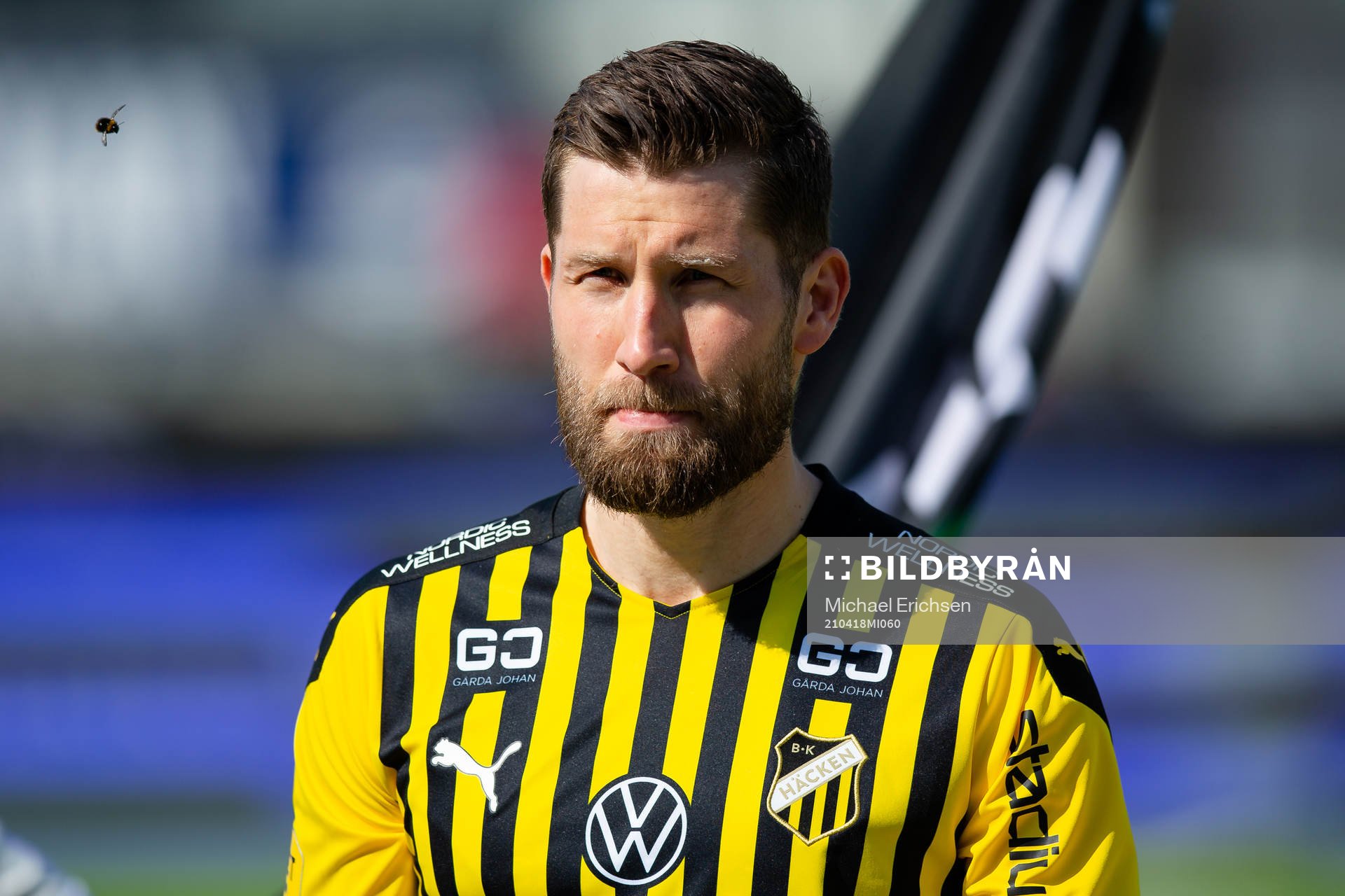 Häckens Joona Toivio innan fotbollsmatchen i Allsvenskan
