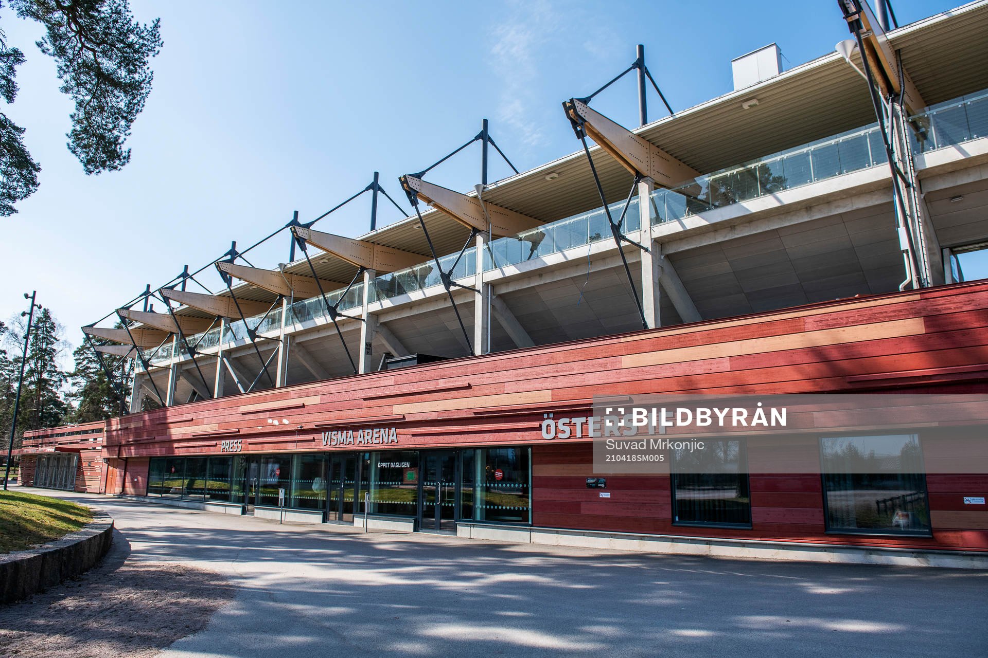 Exteriör av Visma Arena