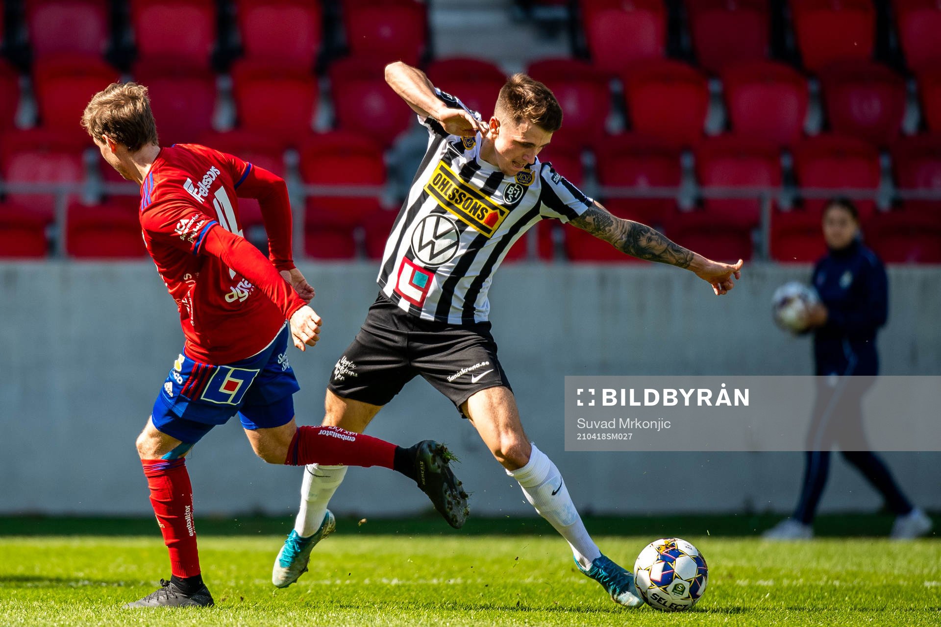 Östers Oliver Silverholt  och Landskronas Hampus Ferhm