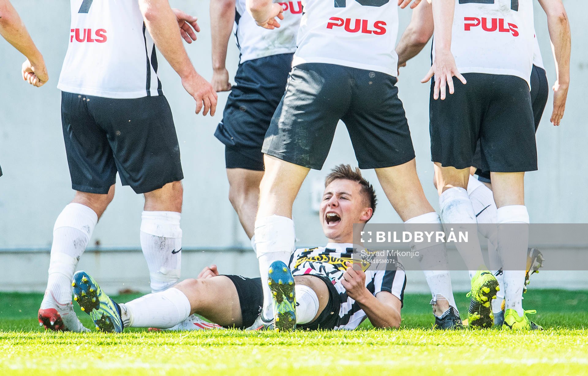 Landskronas Melker Heier jublar