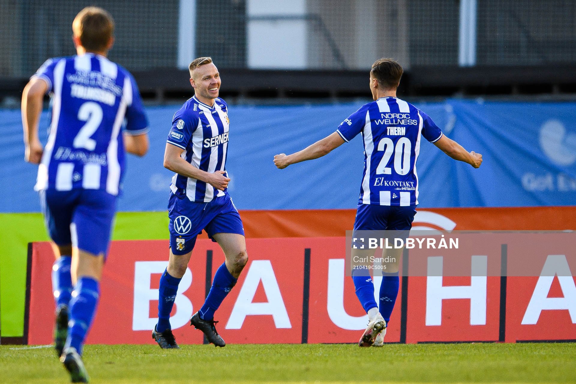 IFK Göteborgs Kolbeinn Sigthorsson jublar efter 1-0 under fotbollsmatchen i Allsvenskan mellan IFK Göteborg och AIK den 19 april 2021 i Göteborg.