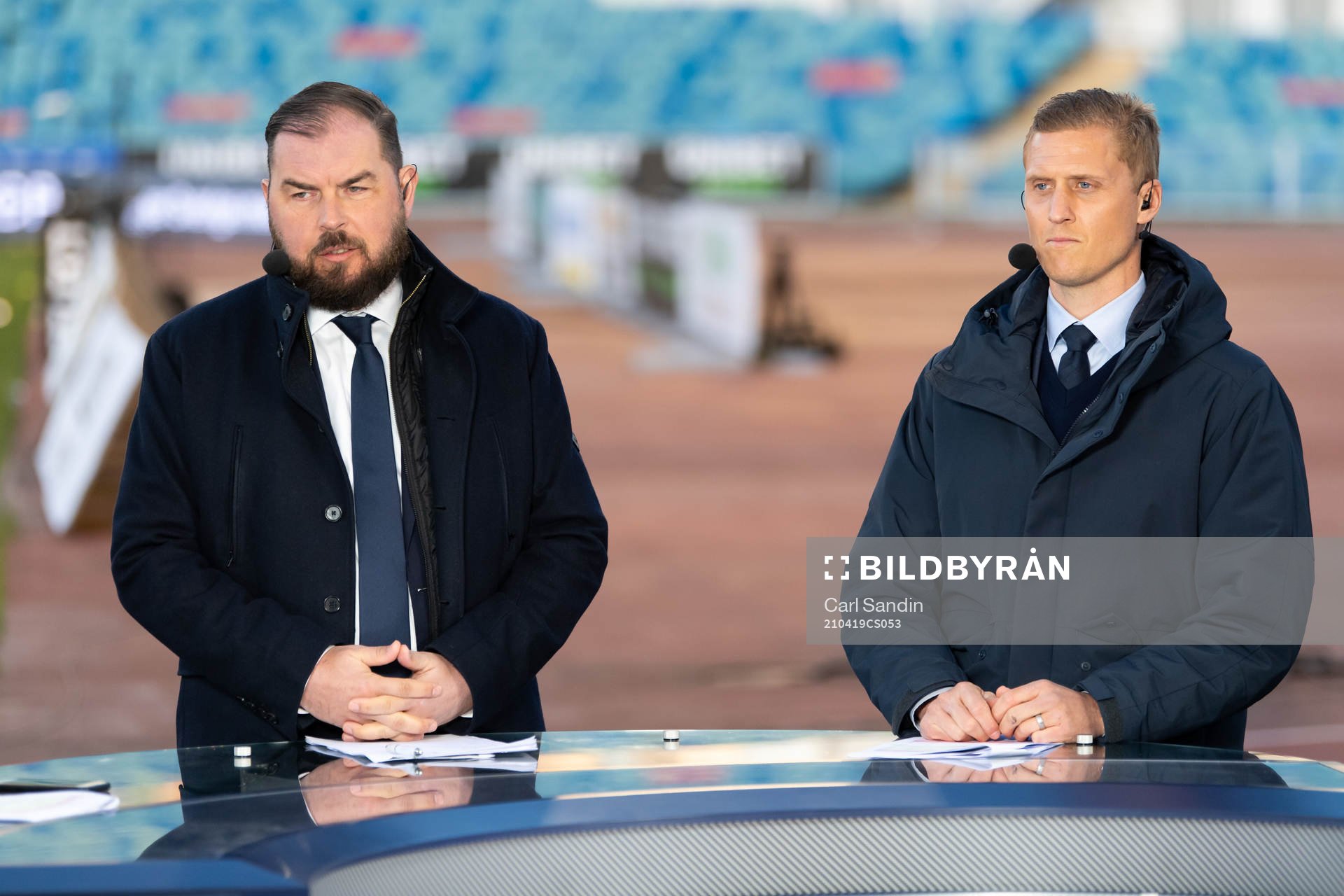 Alexander Axén och Pär Hansson i Discovery+ studio