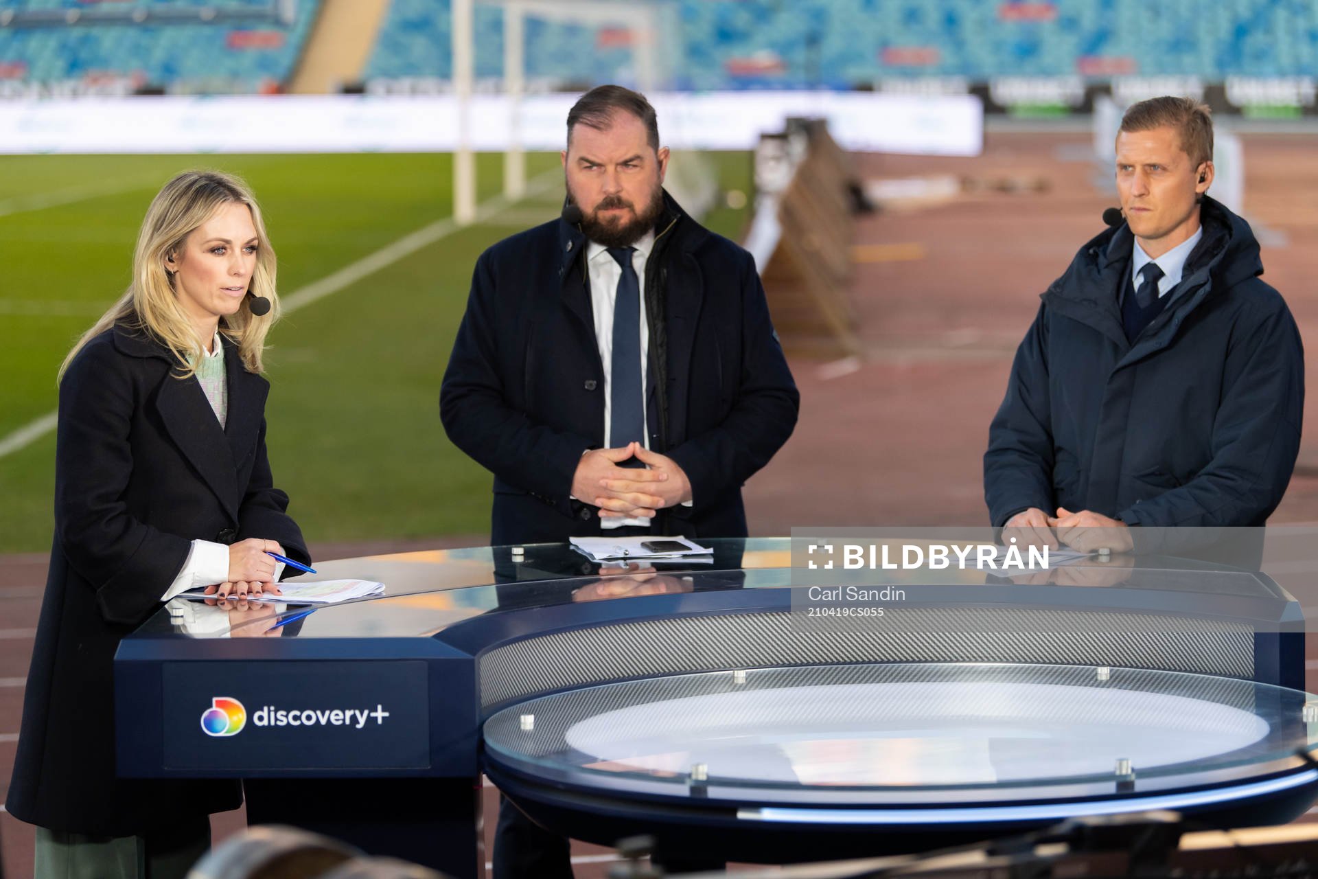 Karin Frick, Alexander Axén och Pär Hansson i Discovery+