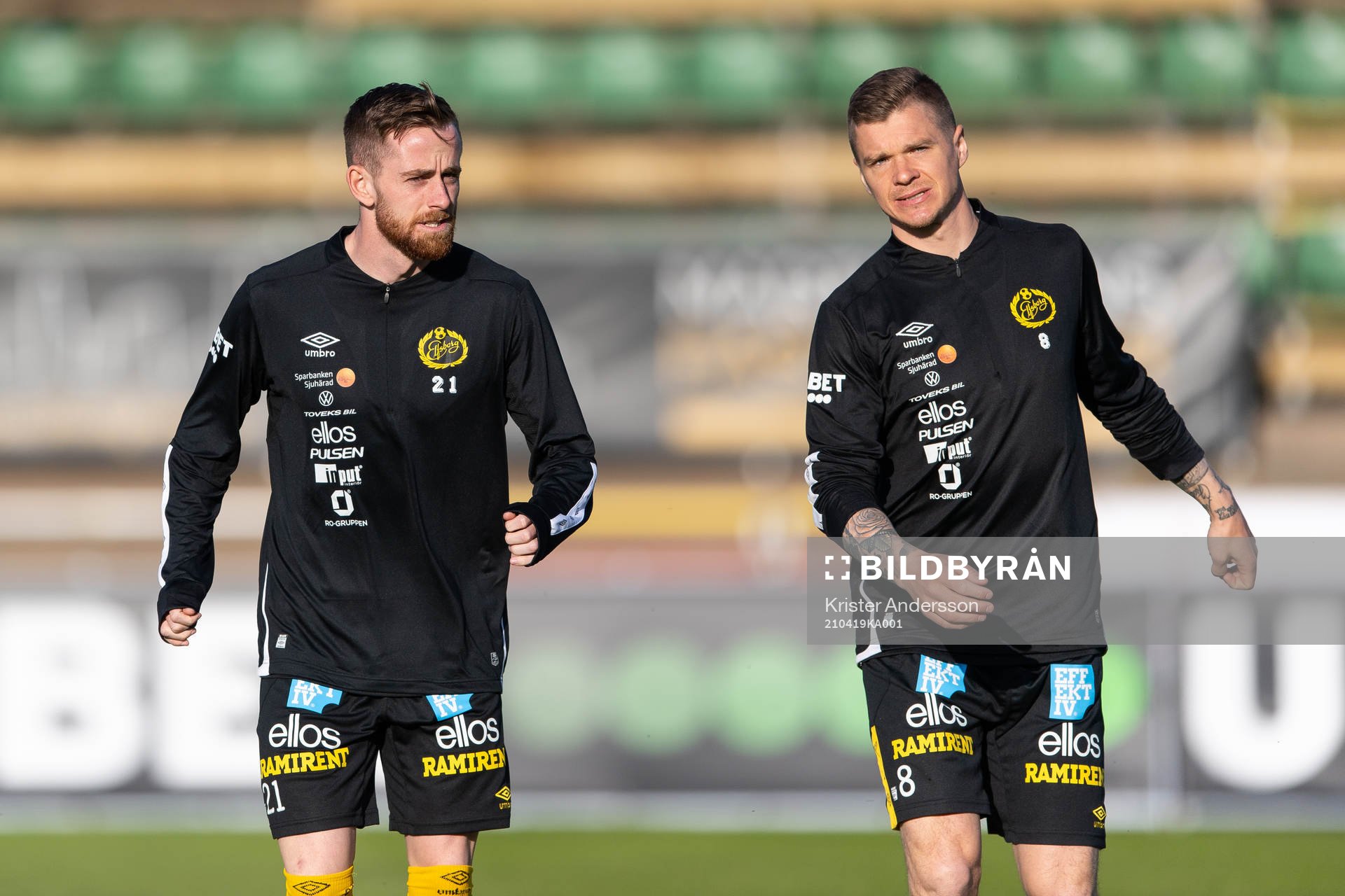 Elfsborgs Rasmus Alm och Samuel Holmén före