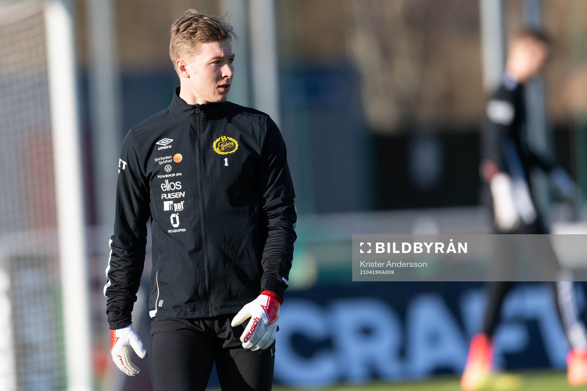 Elfsborgs målvakt Mathias Dyngeland före fotbollsmatchen