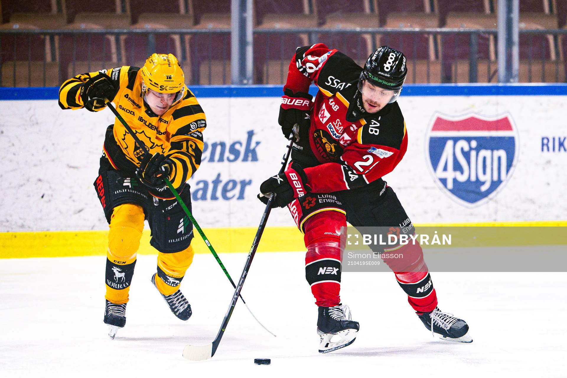 Skellefteås Linus Lindström och Luleås Erik Gustafsson