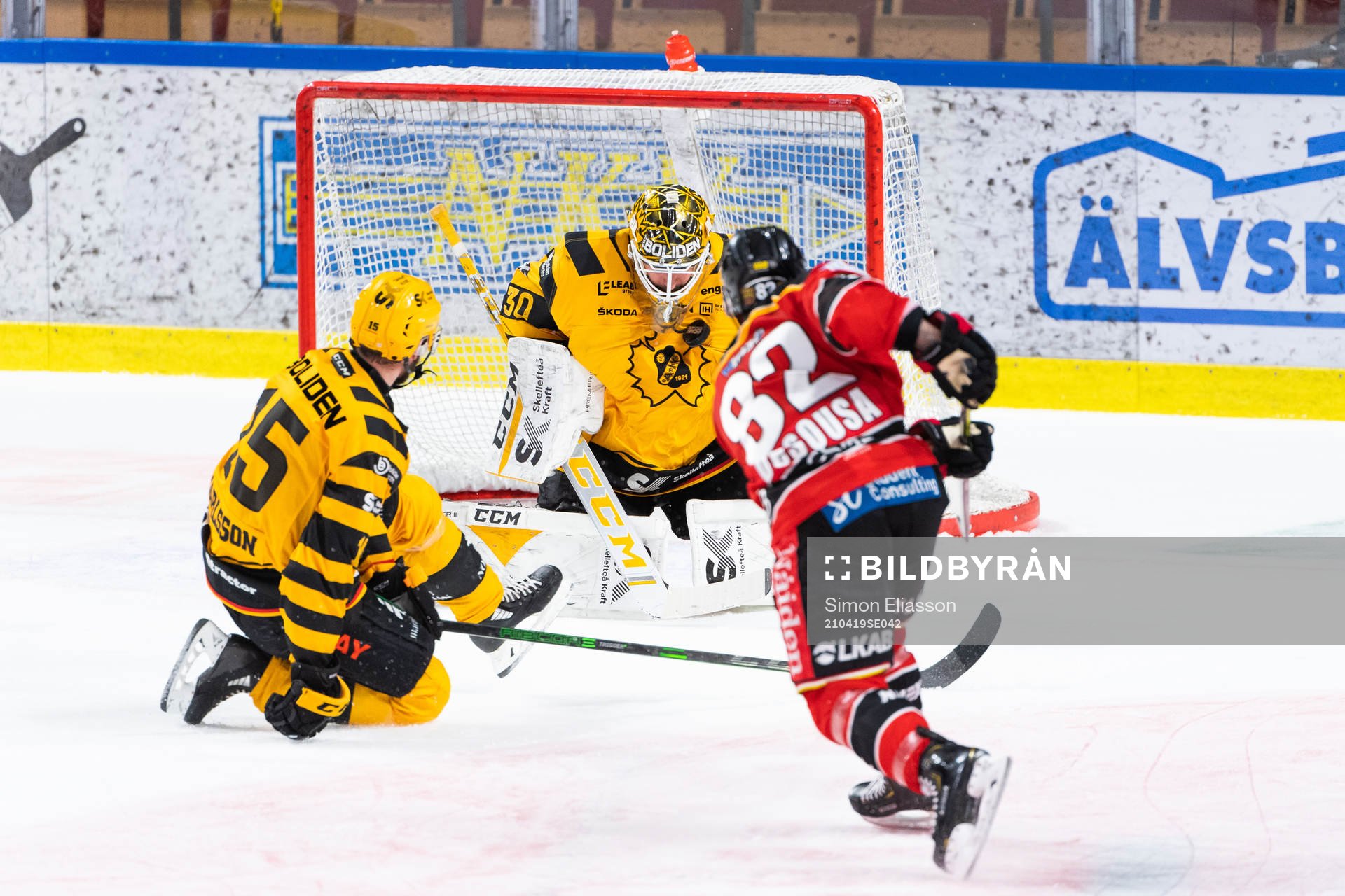 Skellefteås målvakt Gustaf Lindvall