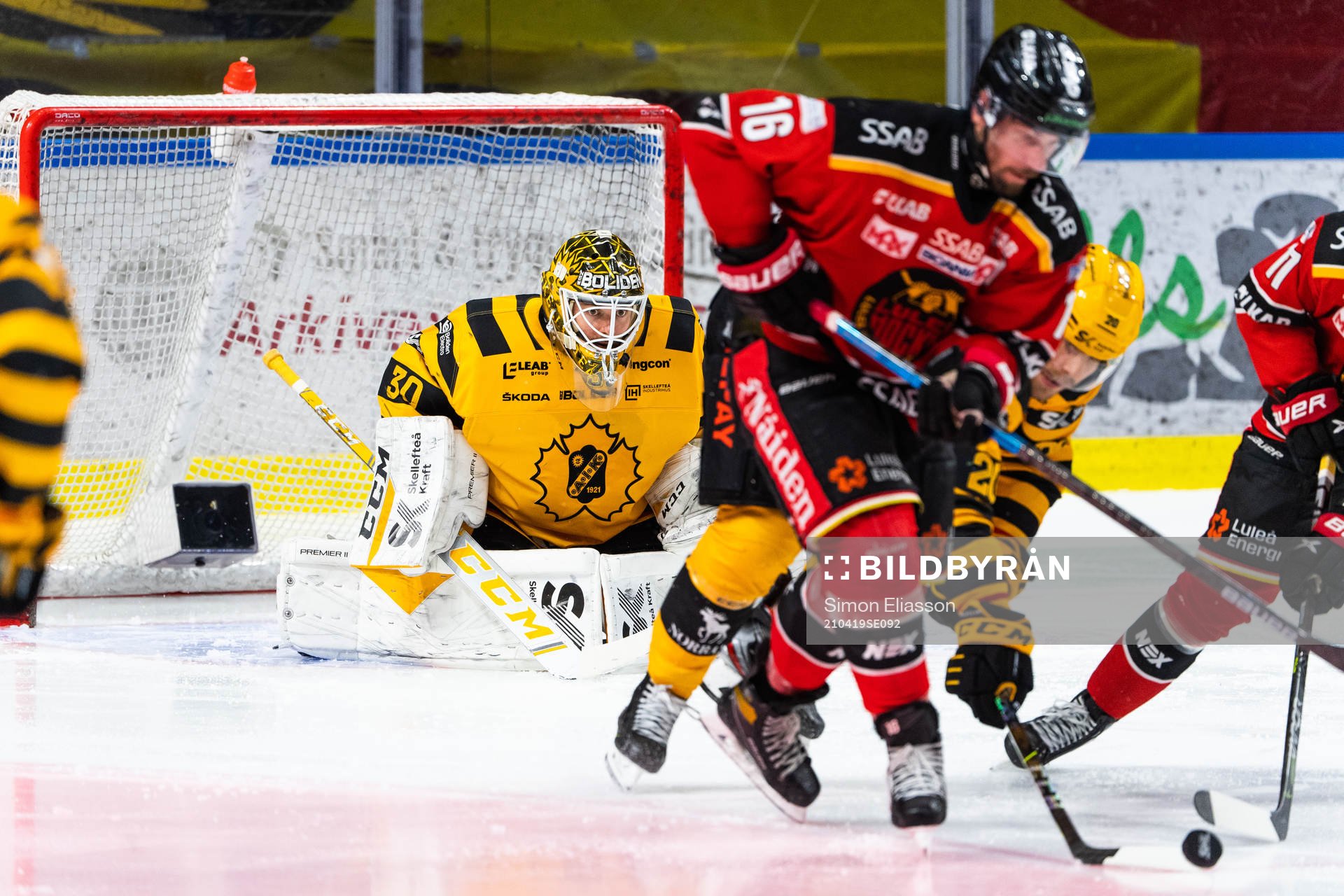 Skellefteås målvakt Gustaf Lindvall