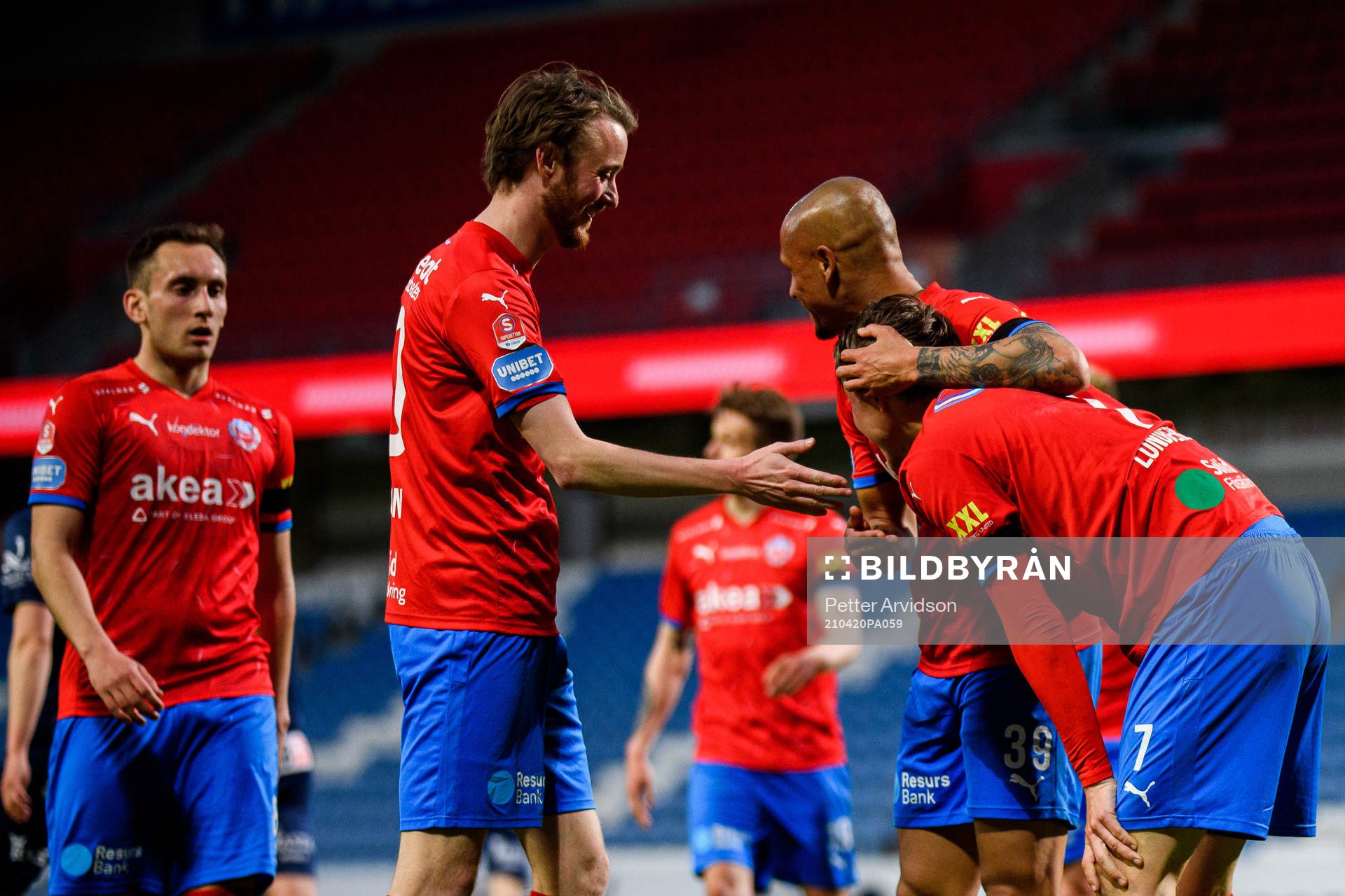 Helsingborgs Viktor Lundberg, Rasmus Jönsson och Anthony