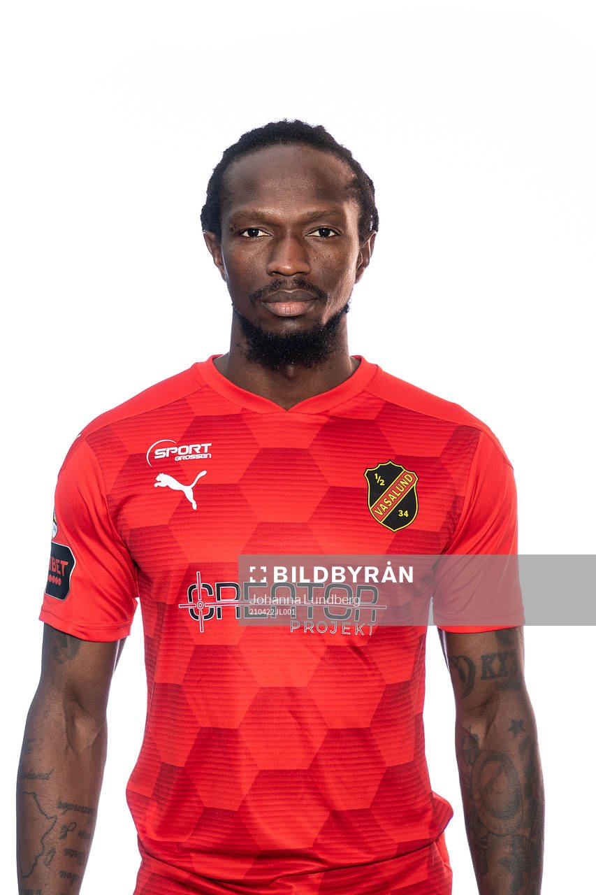 Vasalunds Kebba Ceesay poserar för ett porträtt den 22 april 2021 i Stockholm. 