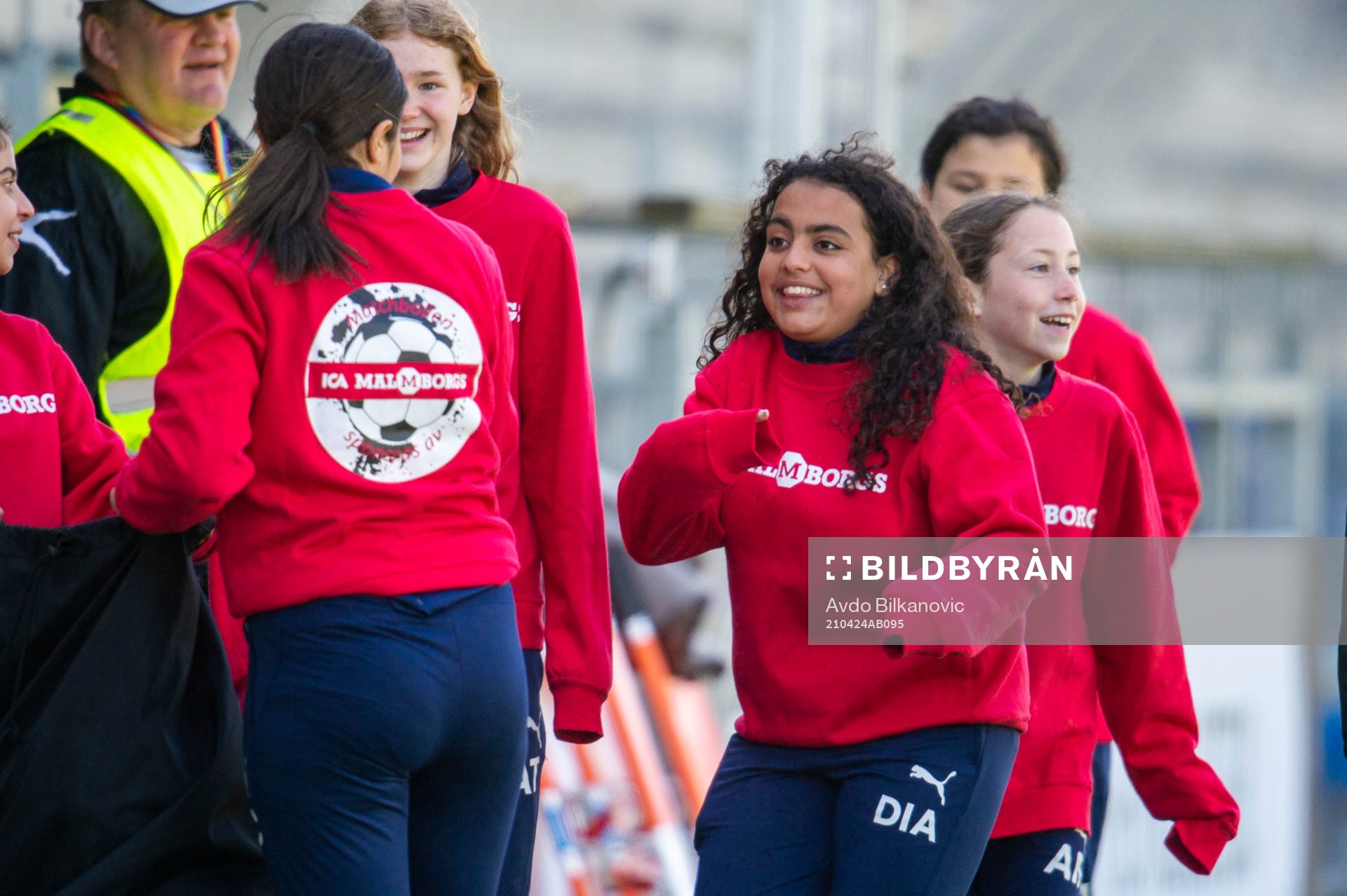 Bolltjejer inför fotbollsmatchen i Damallsvenskan mellan FC Rosengård och Hammarby den 24 april 2021 i Malmö. 