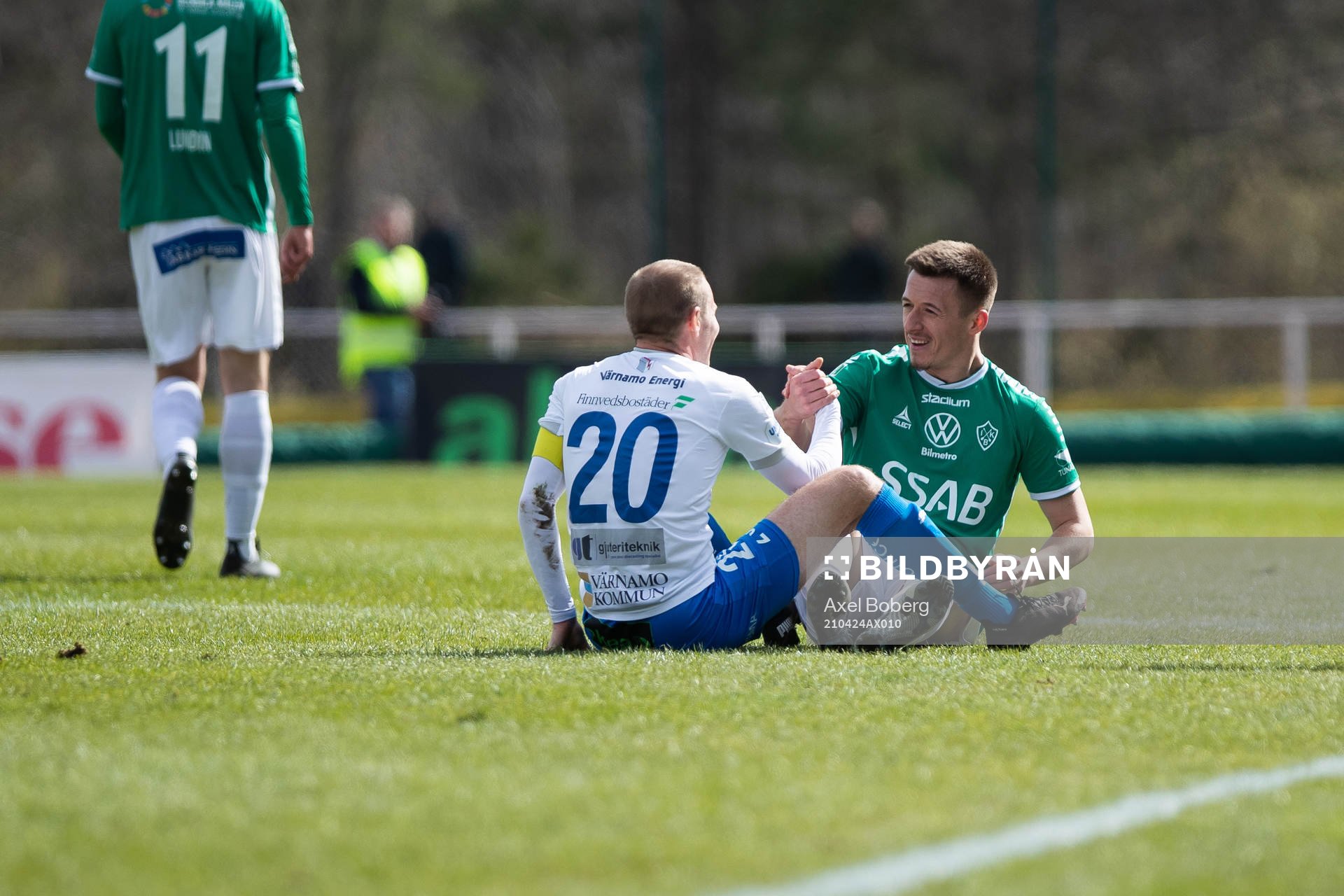 Värnamos Freddy Winsth och Brages Leonard Pllana