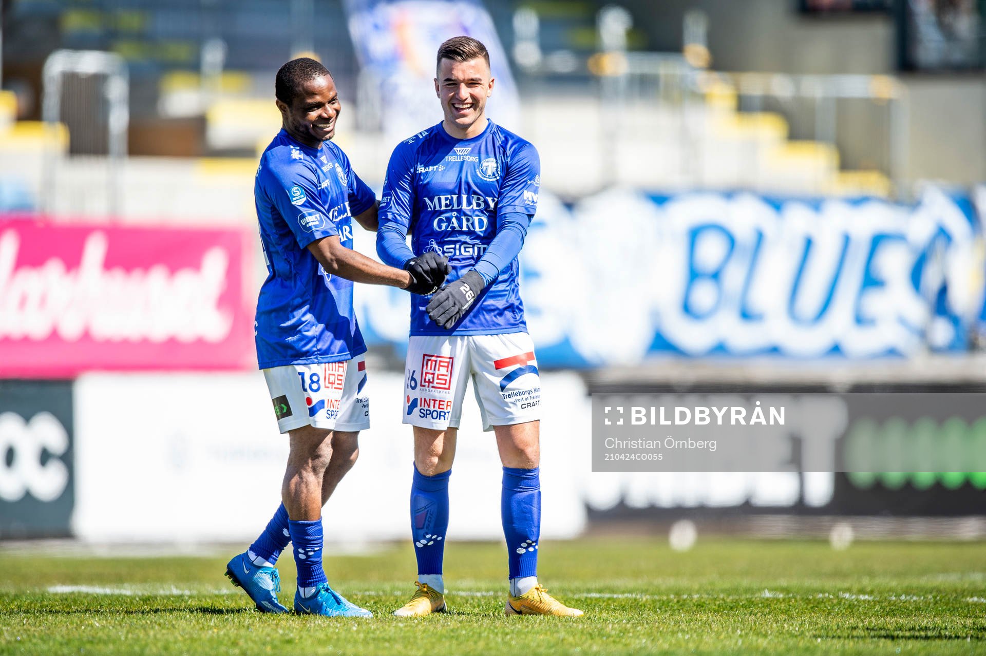 Trelleborgs Henry Offia och Haris Brkic