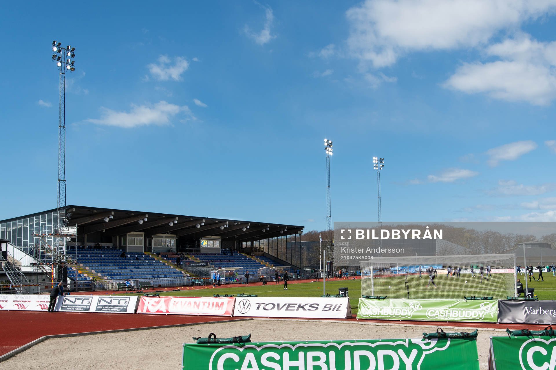 Varberg Energi Arena före fotbollsmatchen i Allsvenskan