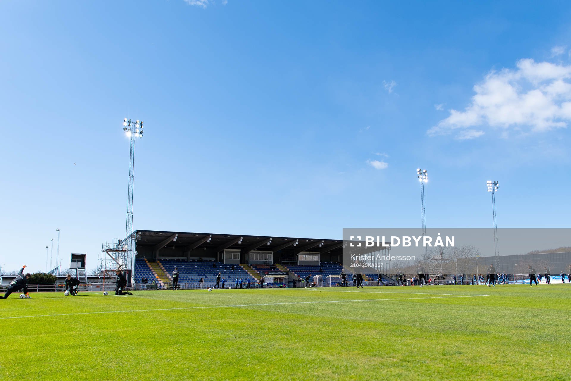 Varberg Energi Arena före fotbollsmatchen i Allsvenskan
