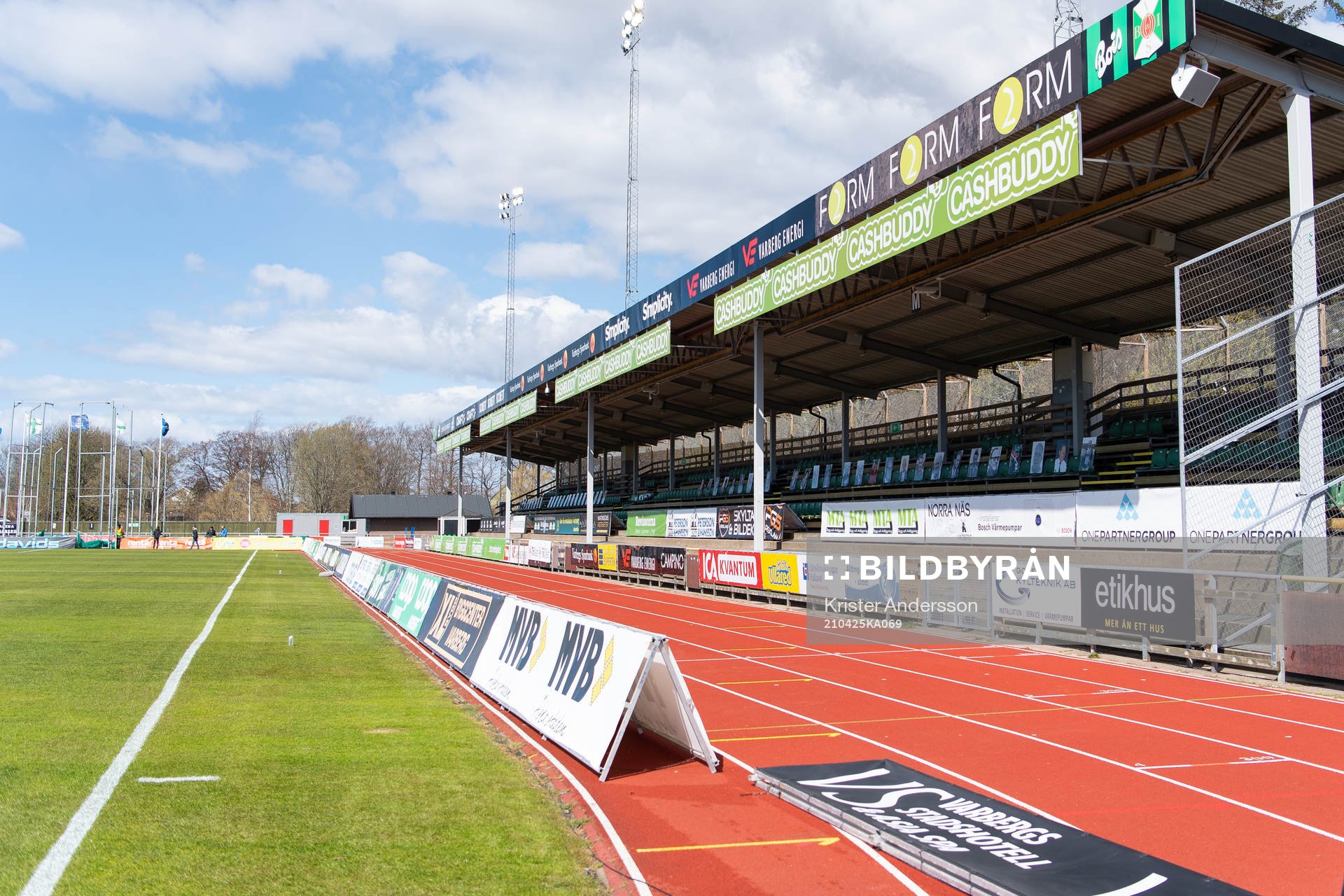 Varberg Energi Arena före fotbollsmatchen i Allsvenskan