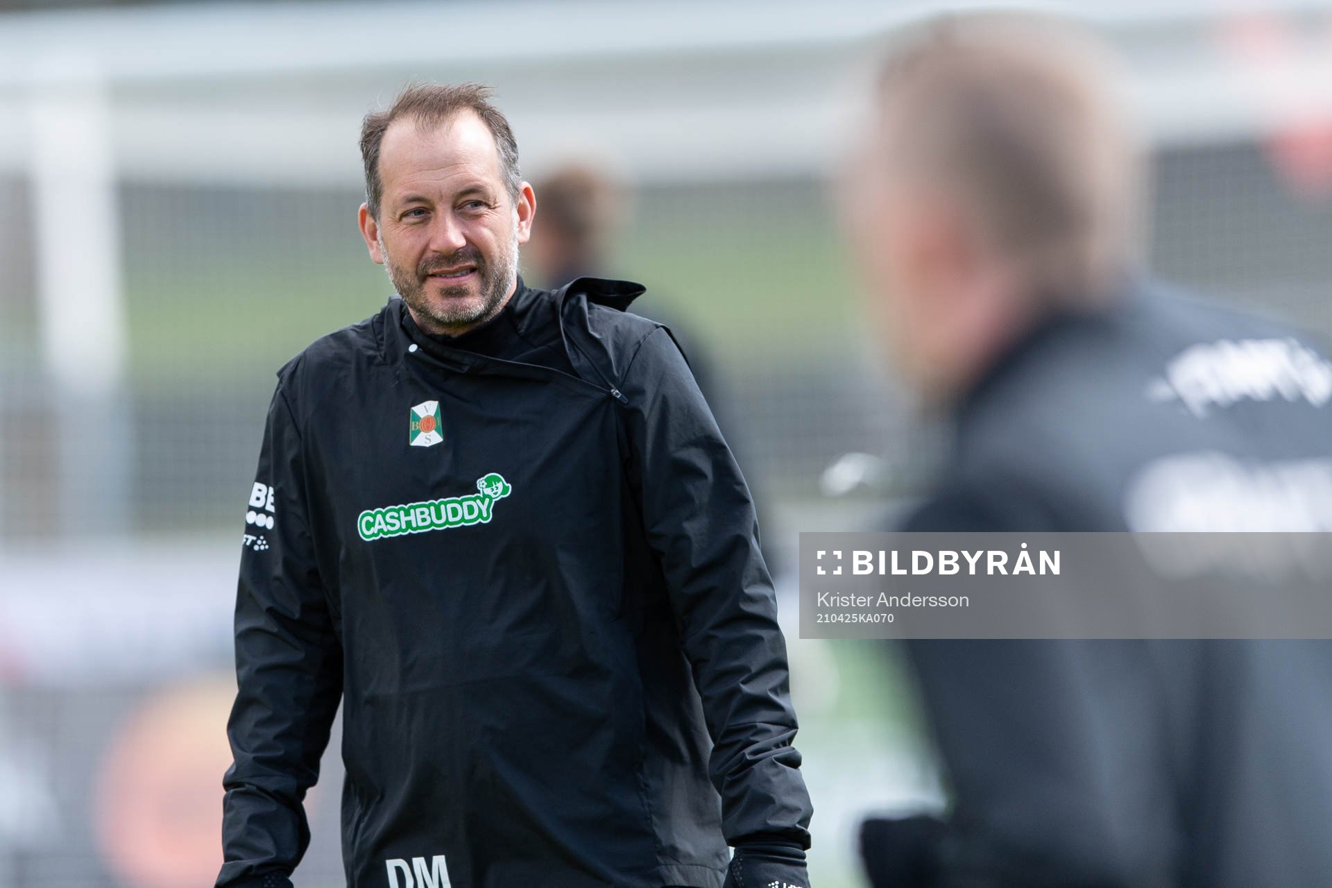 Varbergs assisterande tränare Danijel Milovanovic före fotbollsmatchen i Allsvenskan mellan Varberg och Djurgården den 25 april 2021 i Varberg.