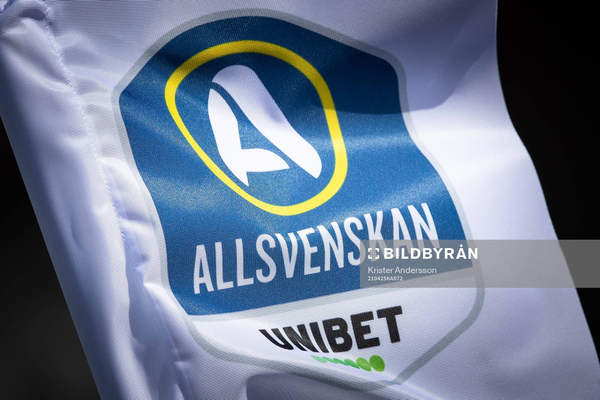 Hörnflagga före fotbollsmatchen i Allsvenskan mellan