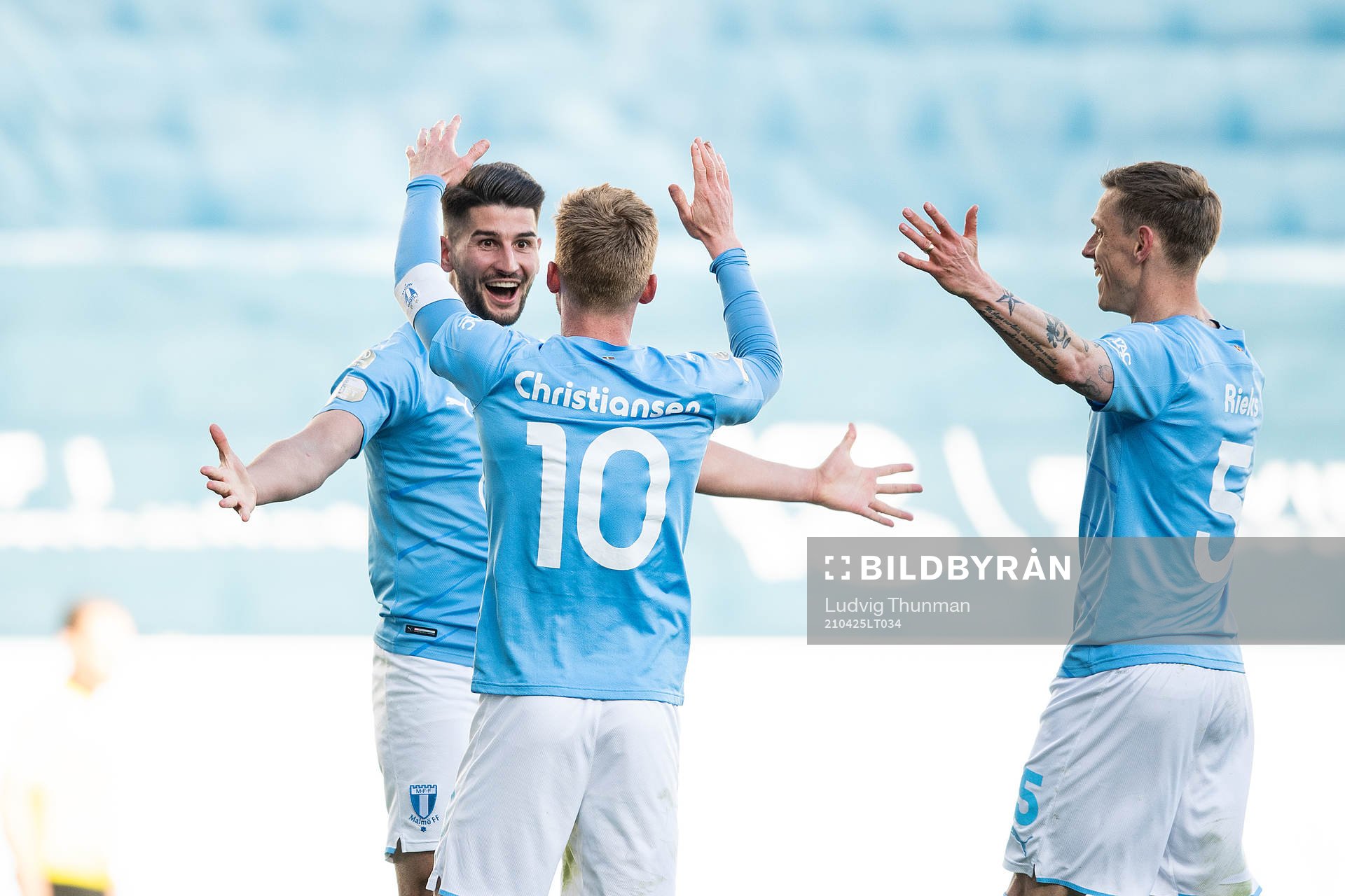 Malmö FFs Antonio Colak, Anders Christiansen och Sören