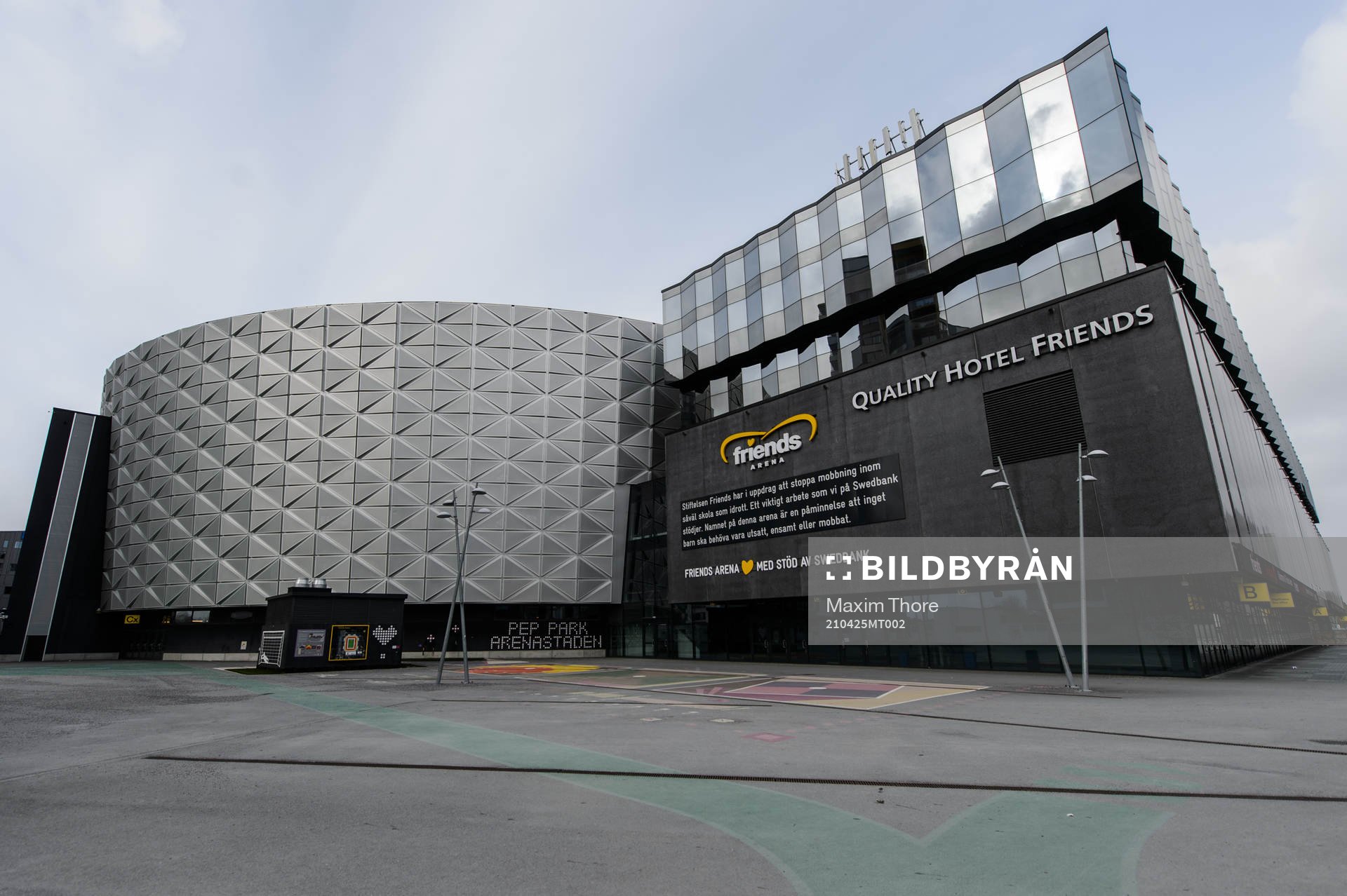 Exteriör vy av Friends Arena