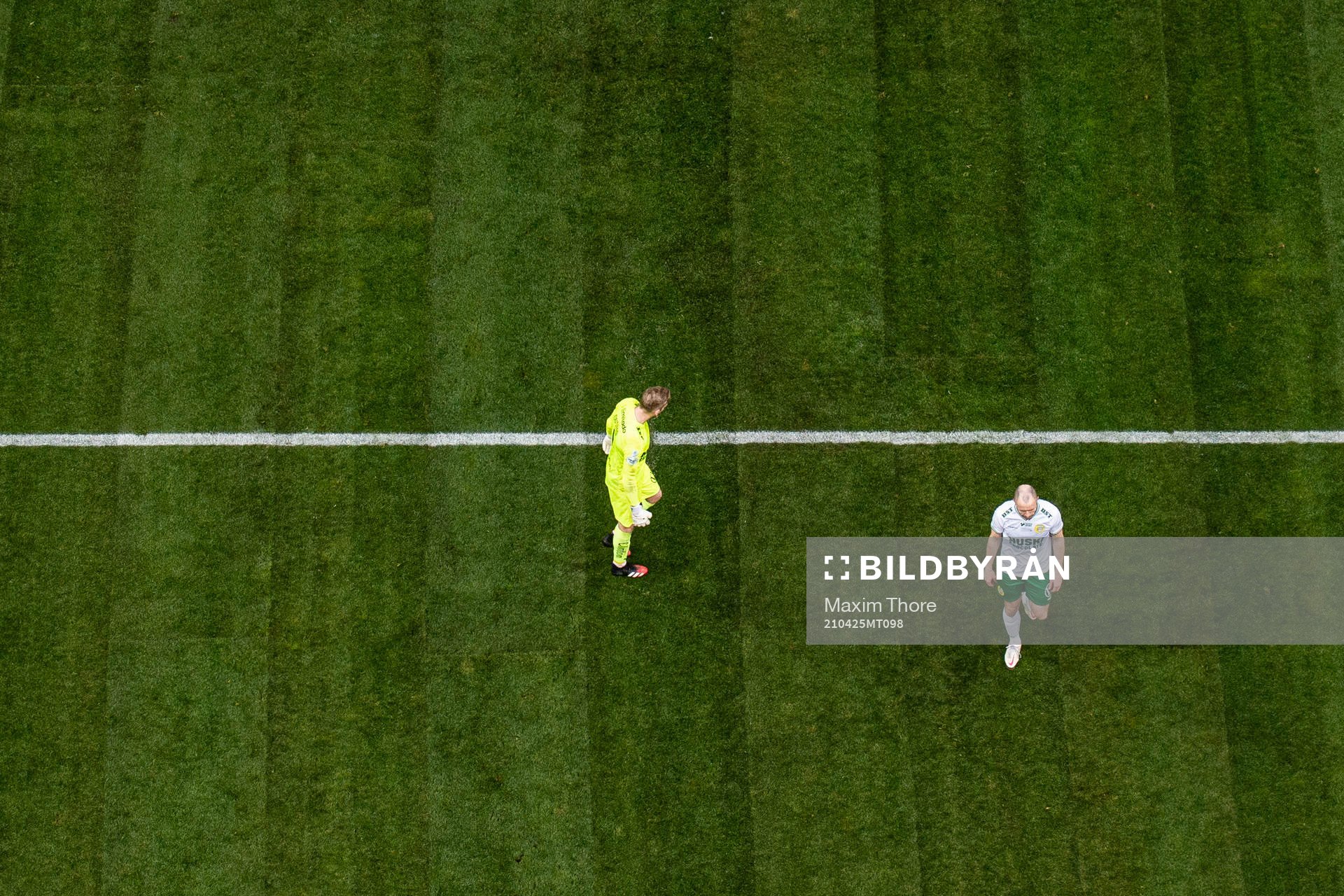 Hammarbys målvakt David Ousted och Jon Gudni Fjoluson