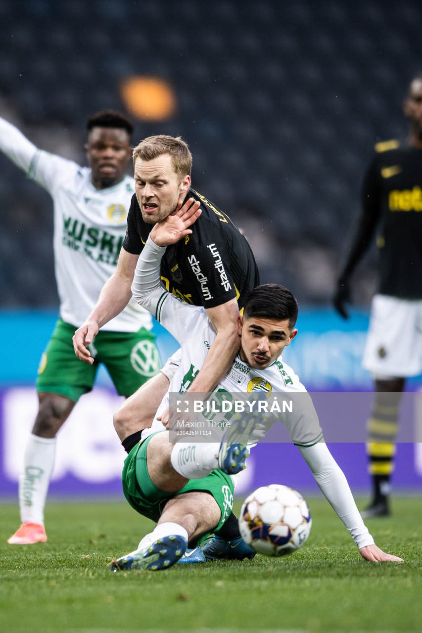s Sebastian Larsson och Hammarbys Aimar Sher