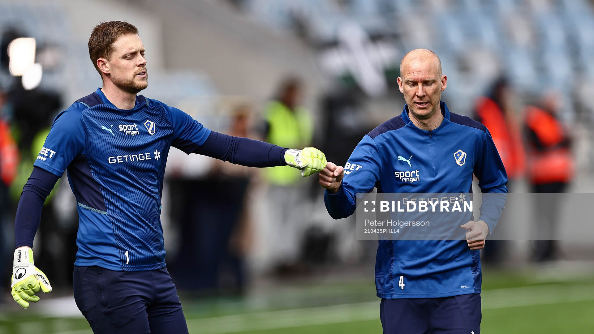 Halmstads målvakt Malkolm Nilsson Säfqvist och Andreas