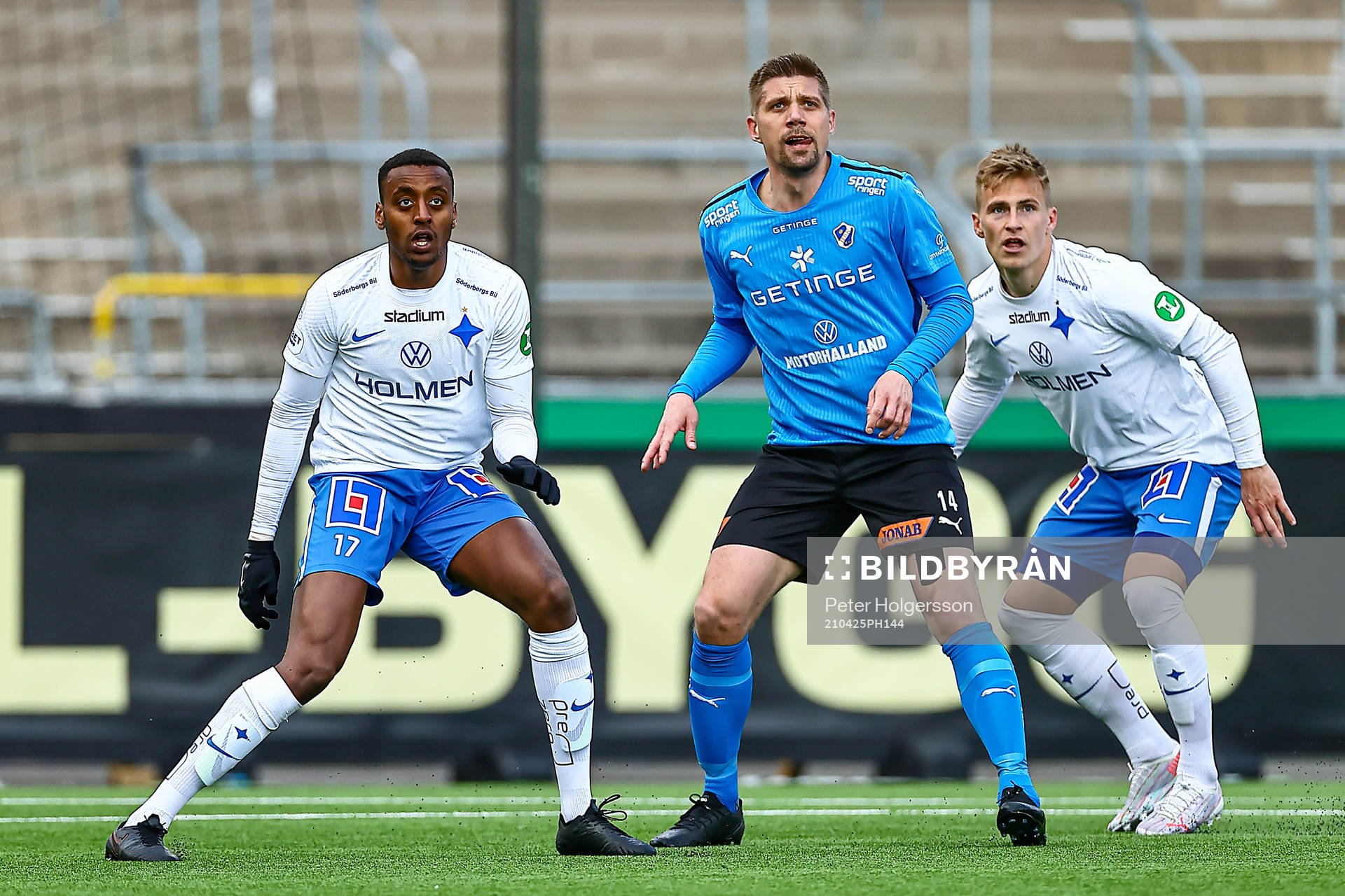 IFK Norrköpings Theo Rask, Halmstads Mikael Boman och IFK