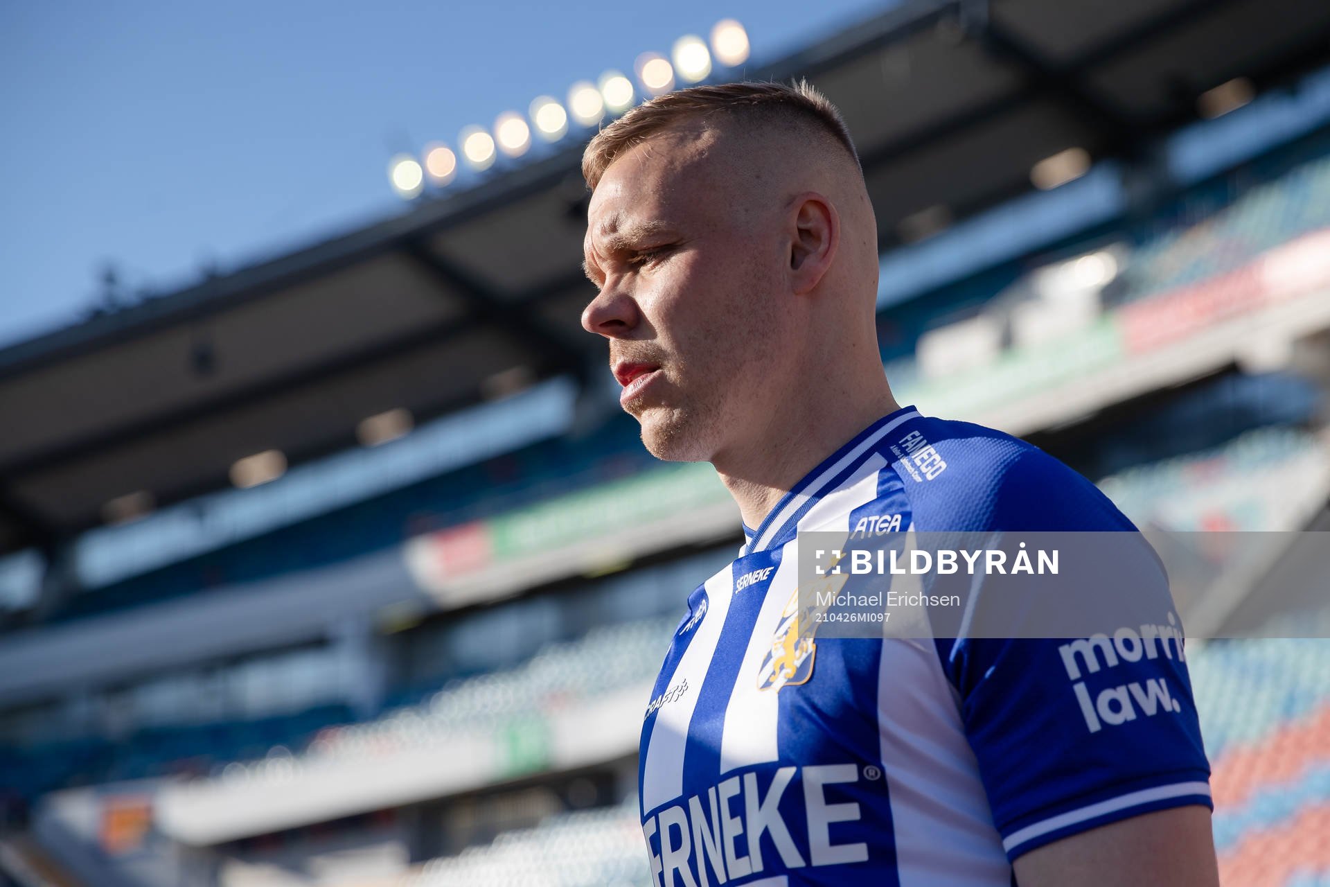 IFK Göteborgs Kolbeinn Sigthorsson innan fotbollsmatchen i