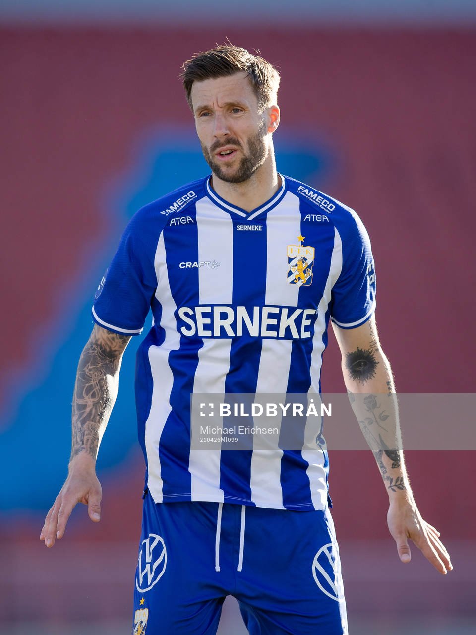 IFK Göteborgs Mattias Bjärsmyr på line up innan
