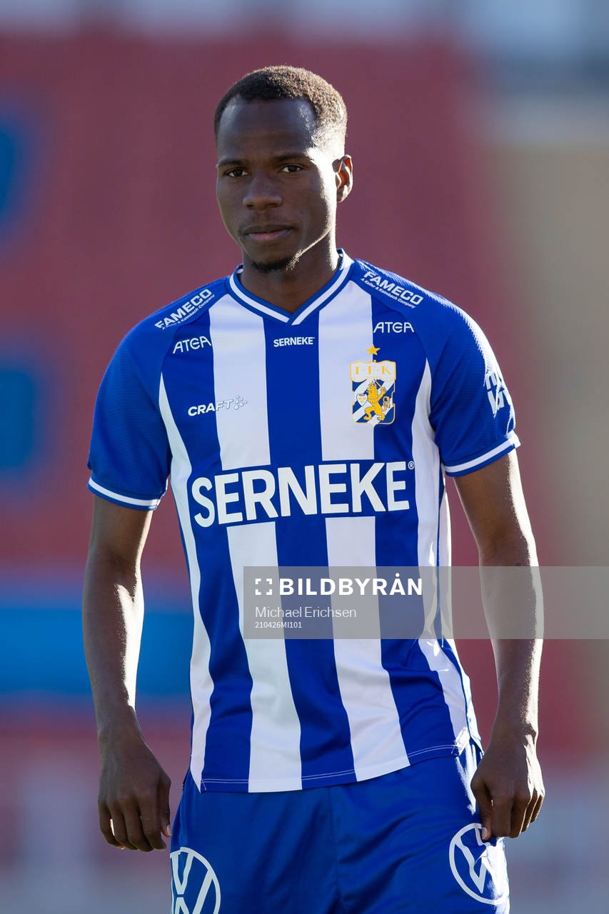 IFK Göteborgs Alhassan Yusuf på line up innan