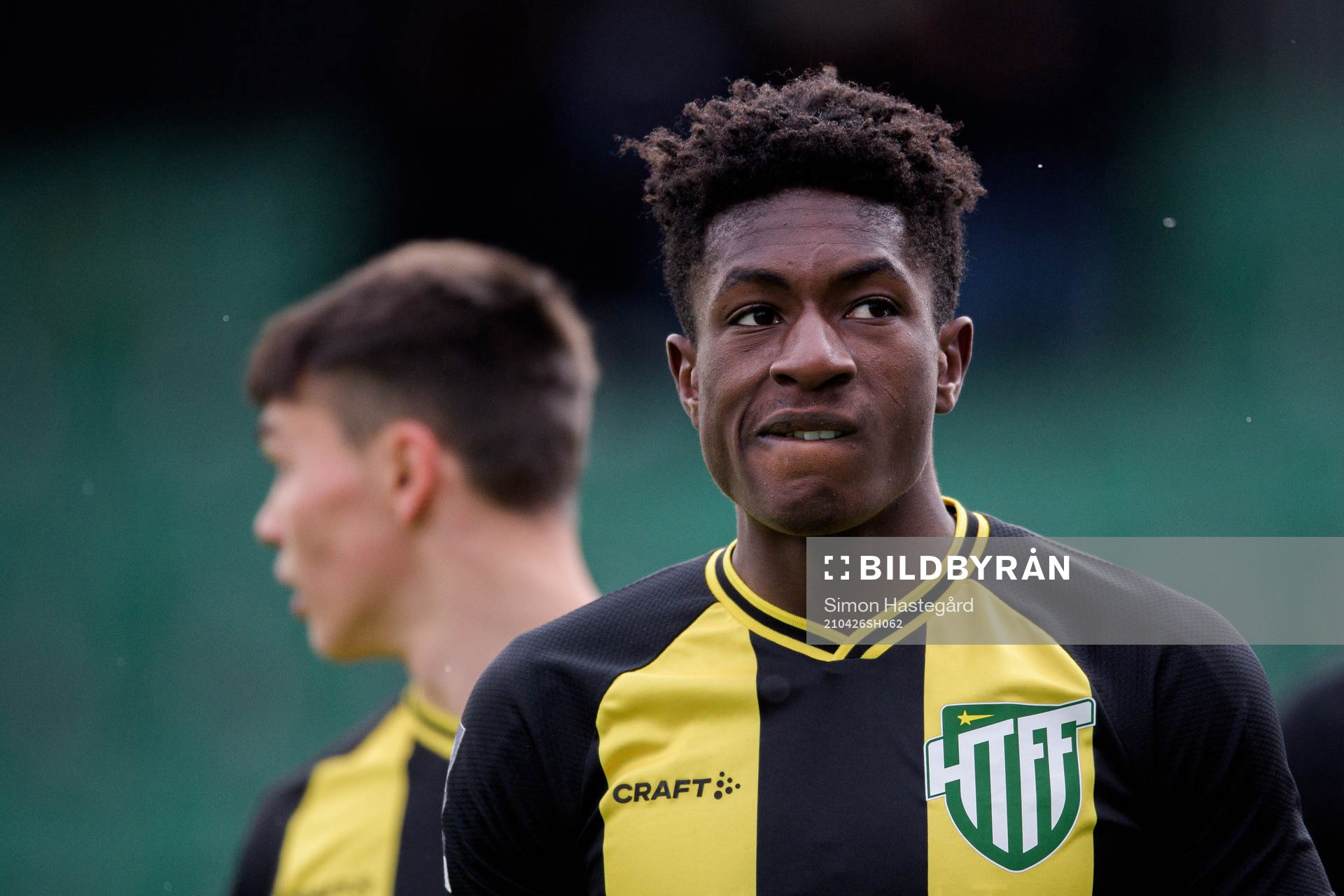 Hammarby TFFs Joe Mendesunder fotbollsmatchen i Division 1