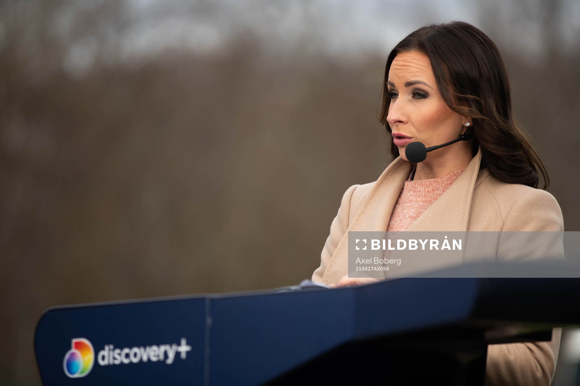 Camilla Nordlund i Discovery+ studio