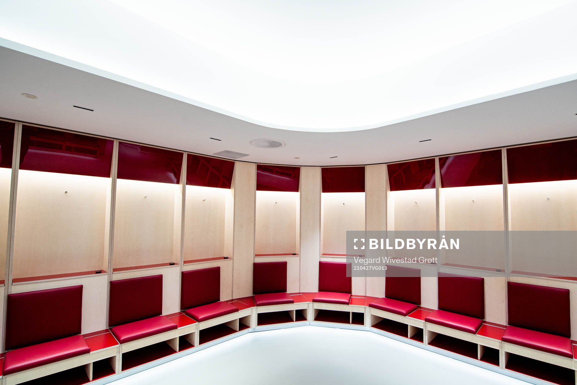 General interior view of the home team dressing room at