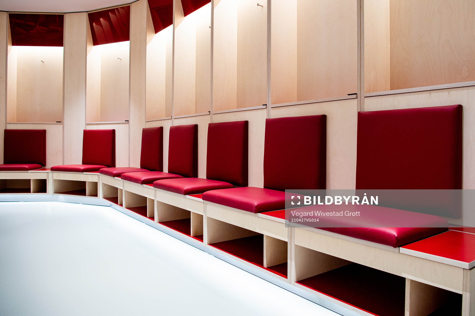 General interior view of the home team dressing room at