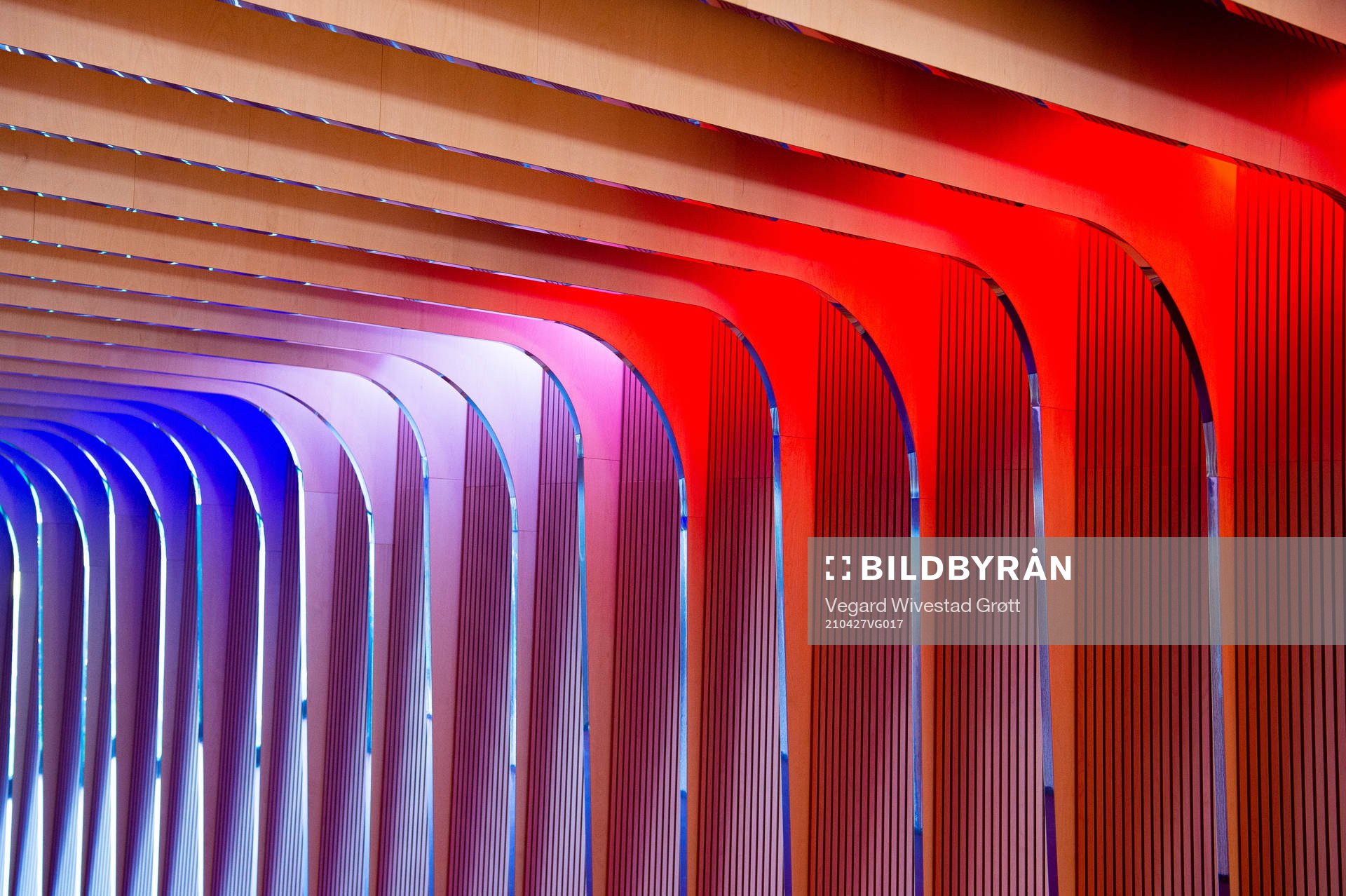 General interior view of the players tunnel at Ullevaal Stadion on April 27, 2021 in Oslo. 