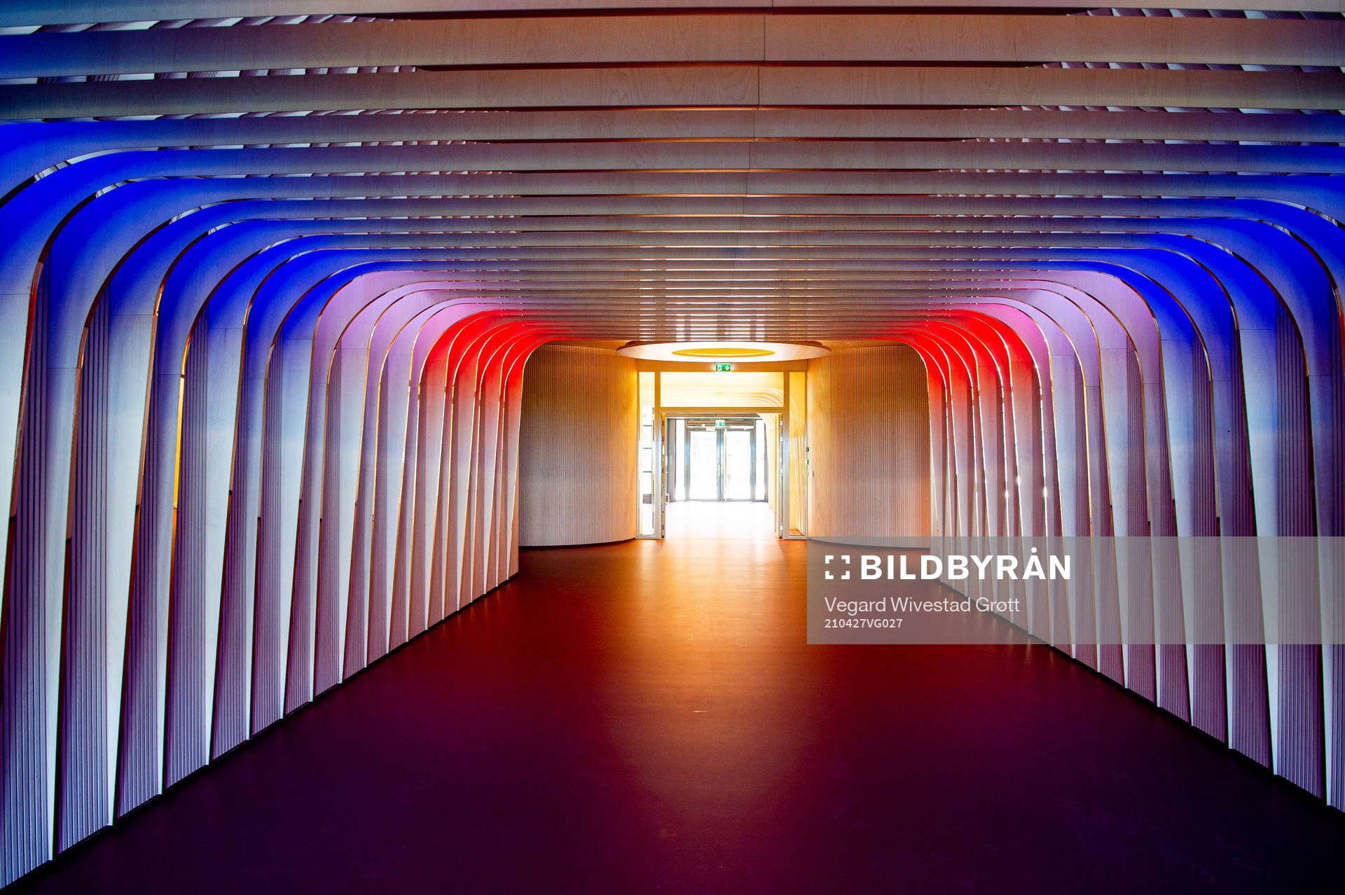 General interior view of the players tunnel at Ullevaal